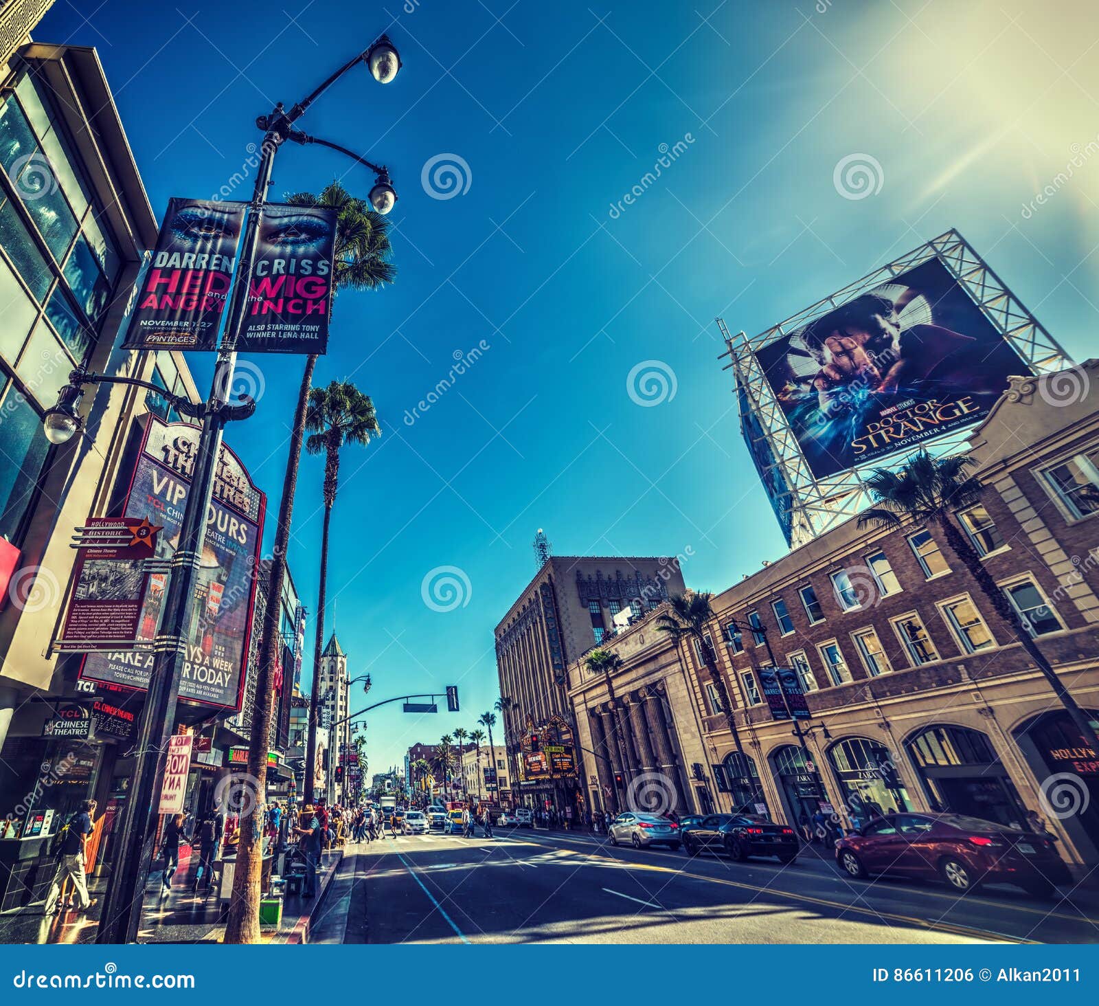 Touristen in Hollywood Boulevard Redaktionelles Foto - Bild von eingang, fenster: 86611206