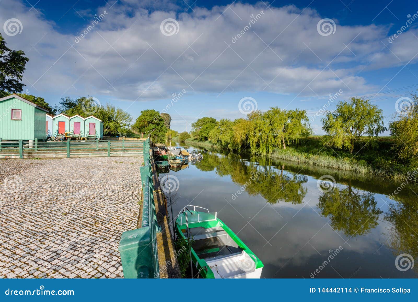 touristic port in salvaterra de magos, portugal