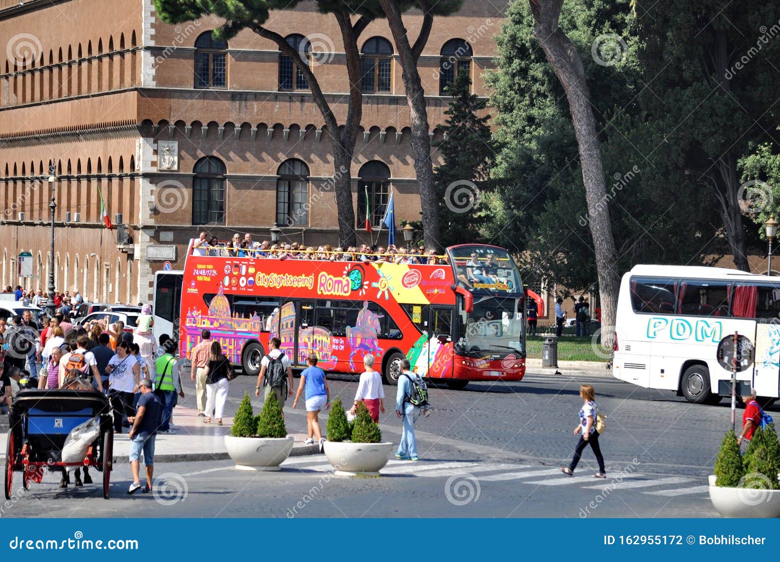open top tour bus rome