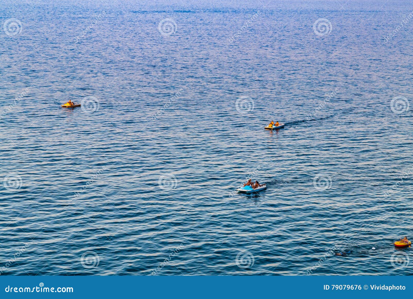 Tourists on Dinghy and Pedal Boat Stock Photo Image of pedal