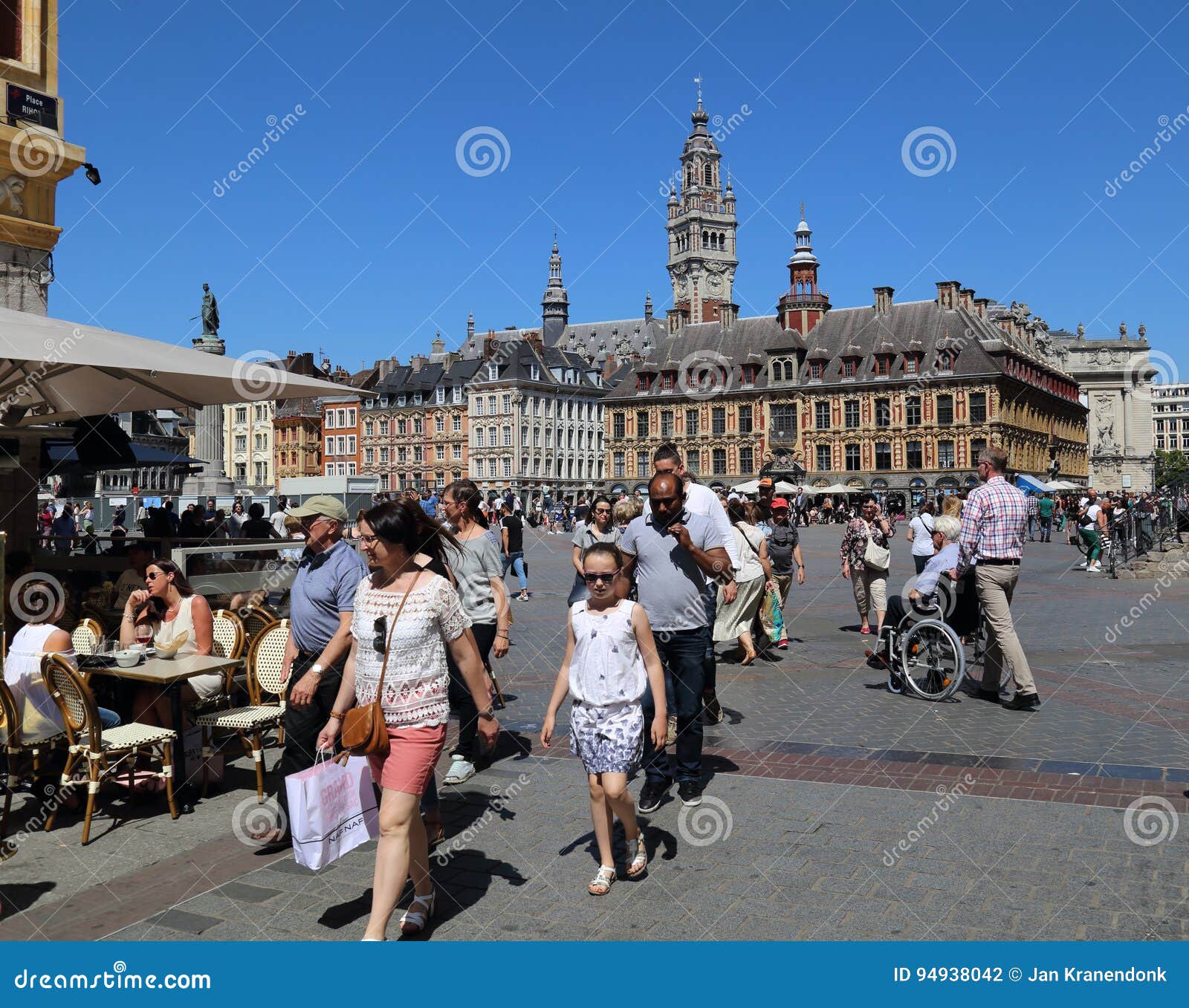 Tourists on Du General De Gaulle in Lille, France Editorial Photography Image buildings, handicapped: 94938042