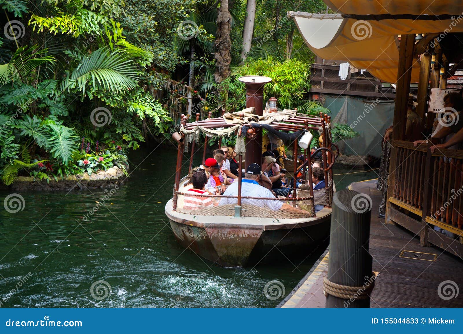 Disney Jungle Cruise Boat Disneyland Ride Editorial Stock Photo Image Of California Castle 155044833