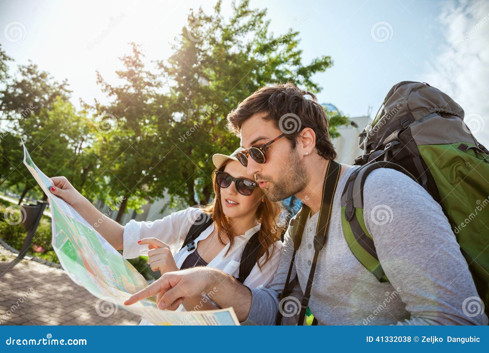 tourists sightseeing city