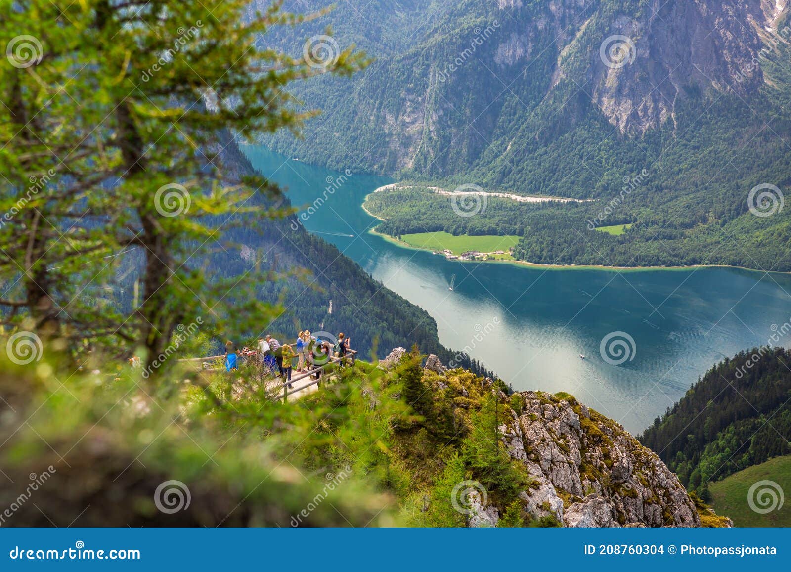 The Lake Koenigssee At The Berchtesgadener National Park Stock
