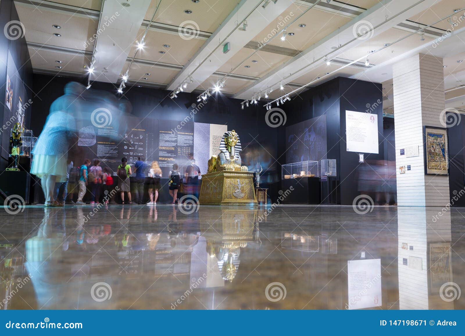 Tourists Visiting the Egyptian Exhibit Editorial Photo - Image of ...