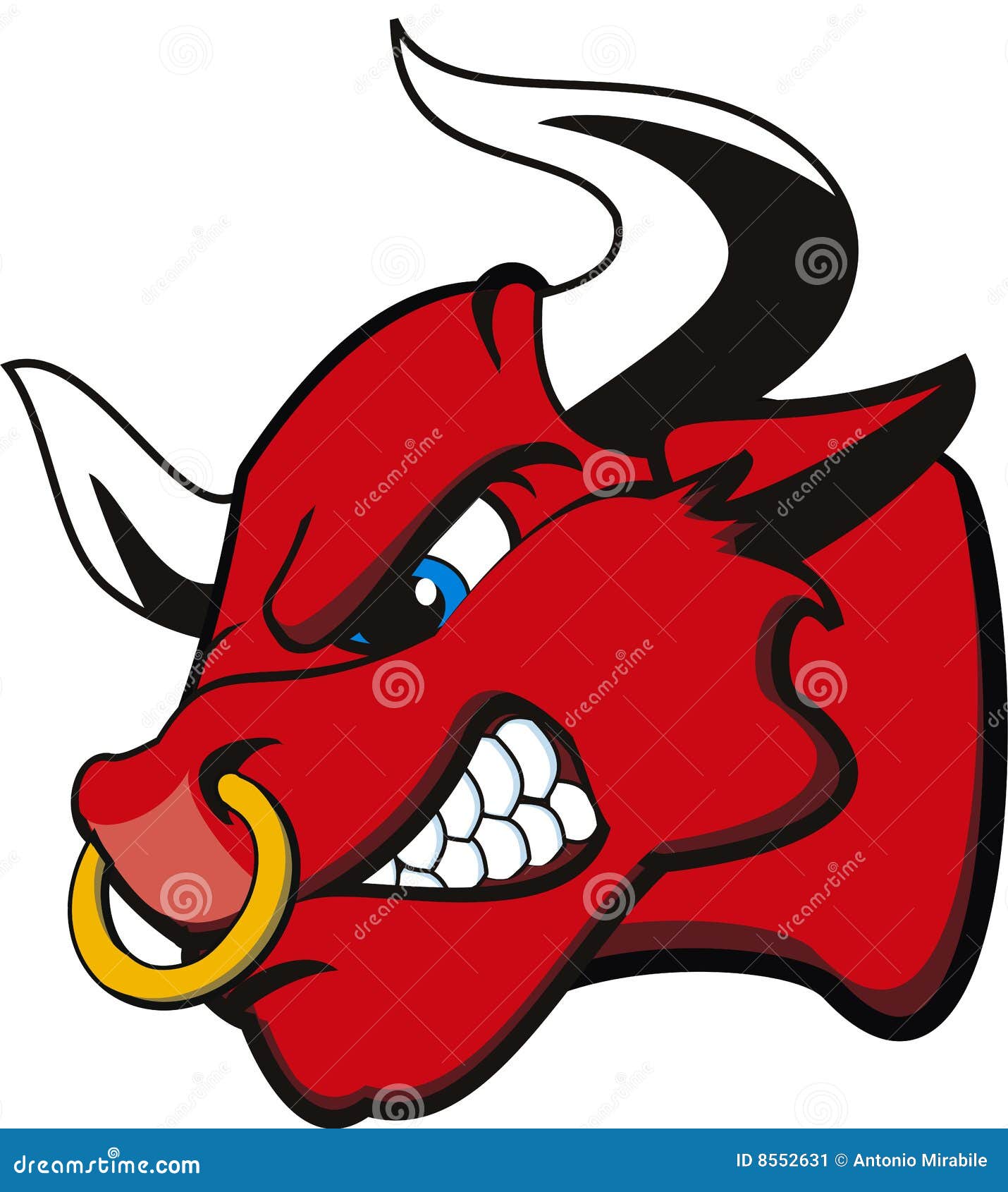 Touro Vermelho Ilustracao Do Vetor Ilustracao De Vermelho 8552631