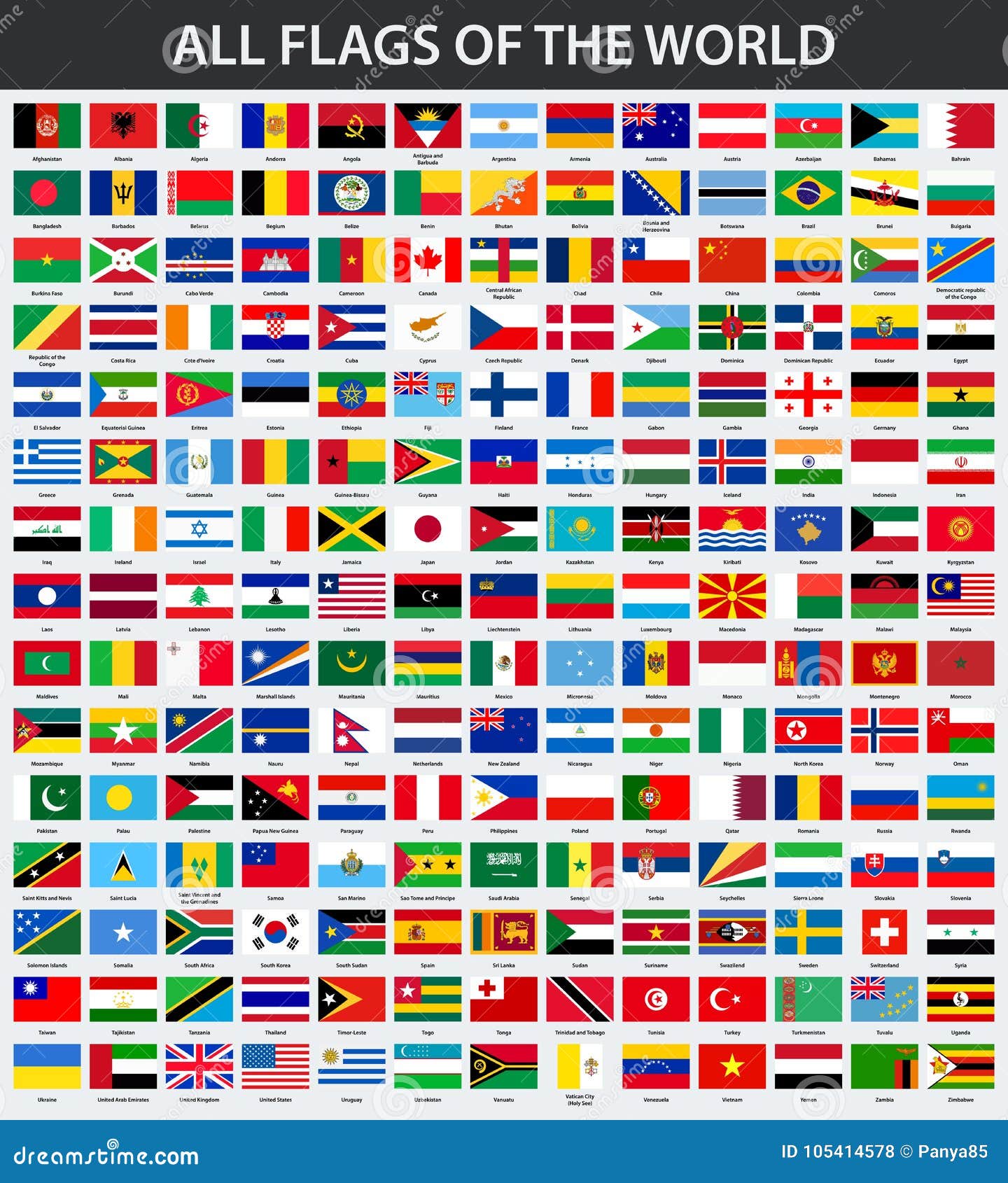 drapeau du monde entier en francais