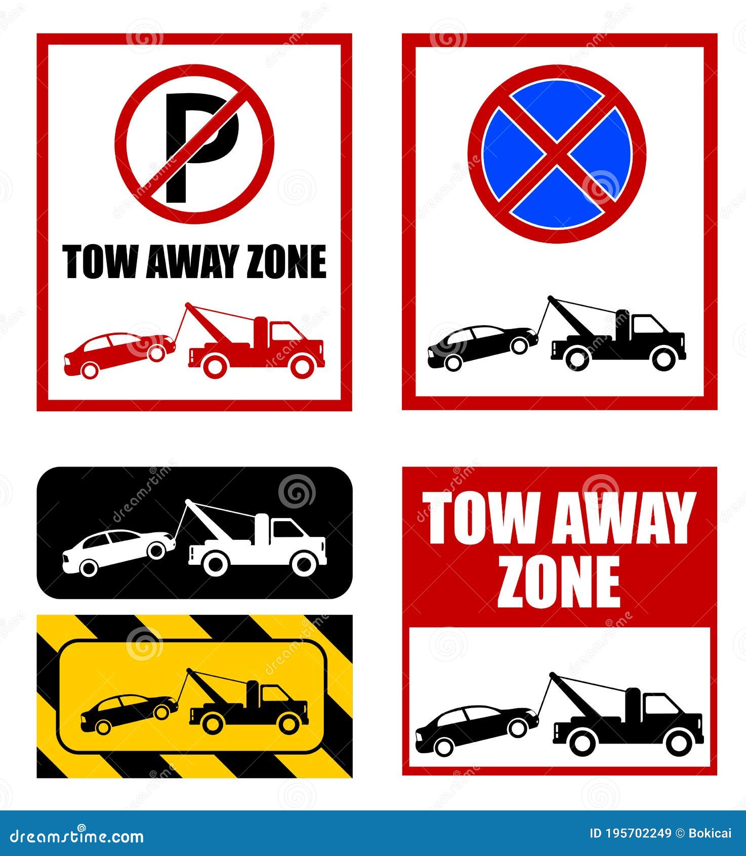 tow away zone, no parking sign