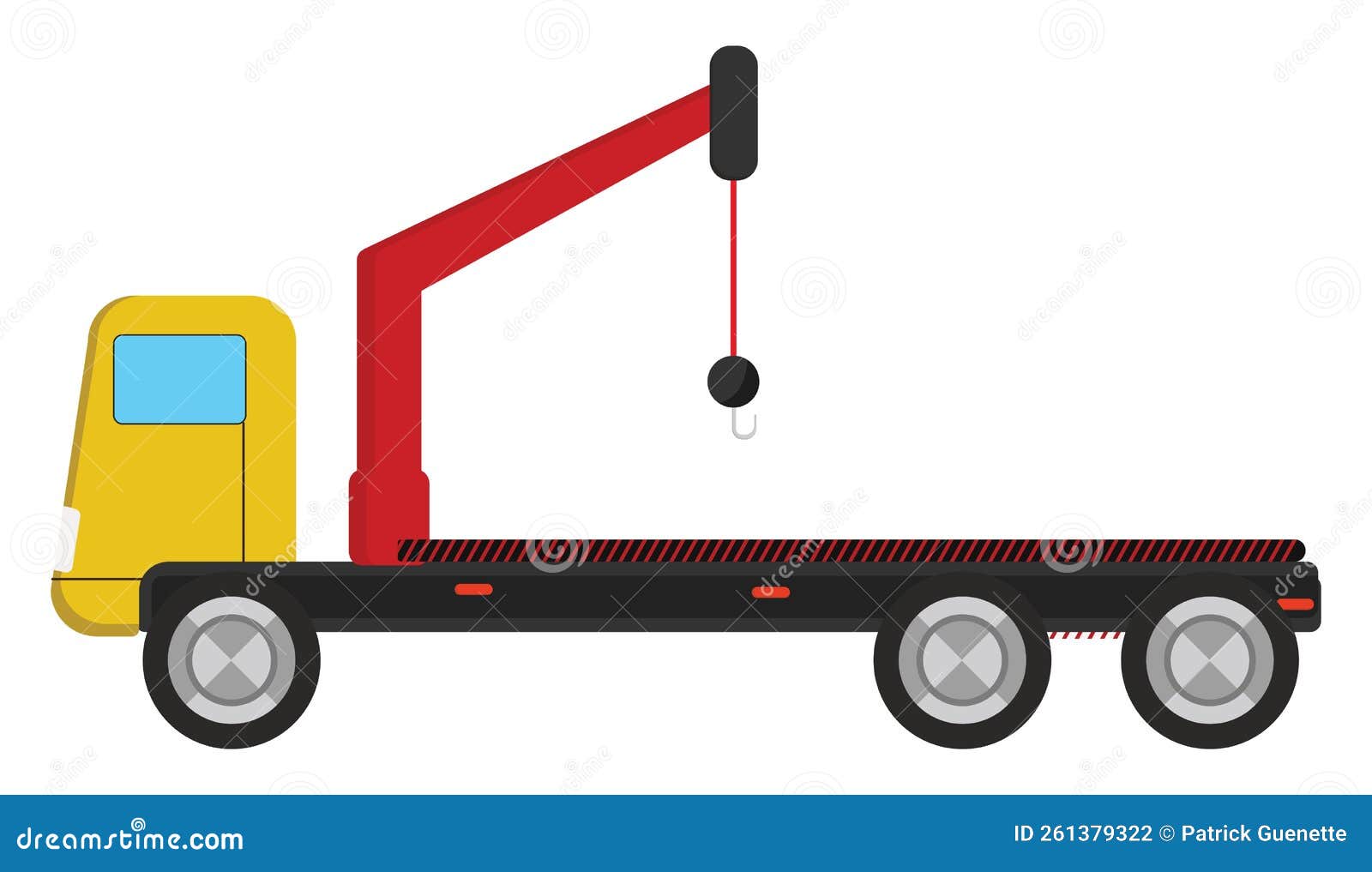 Tow truck with hook, icon stock vector. Illustration of truck 261379322
