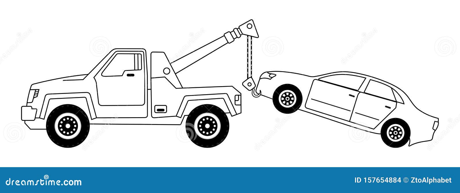 tow truck drawing easy