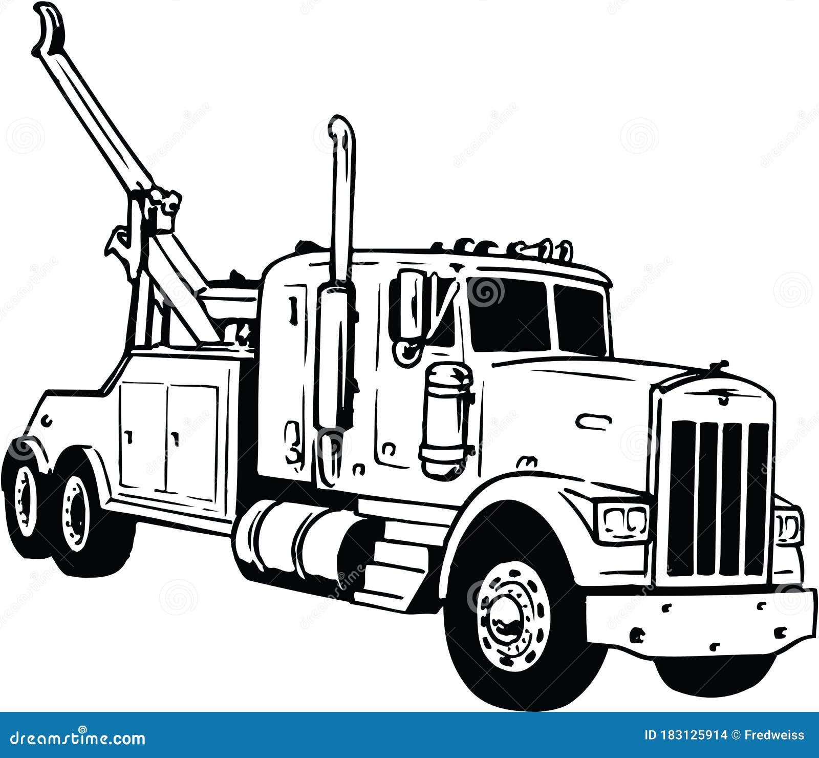 Tow Truck Vector Illustration Stock Vector - Illustration of vector ...