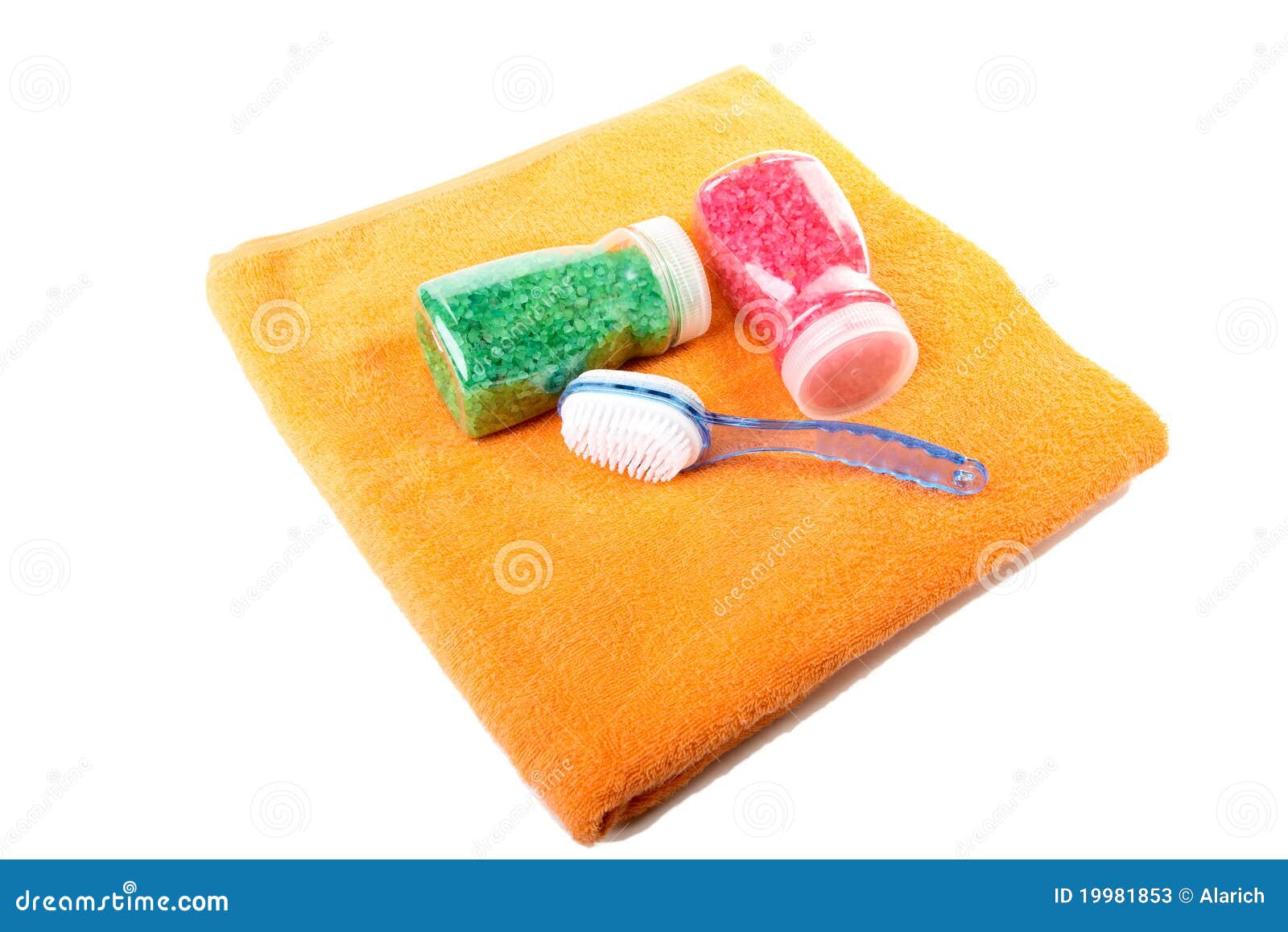 Towel Brush Salt for Bathroom Stock Image Image of closeup