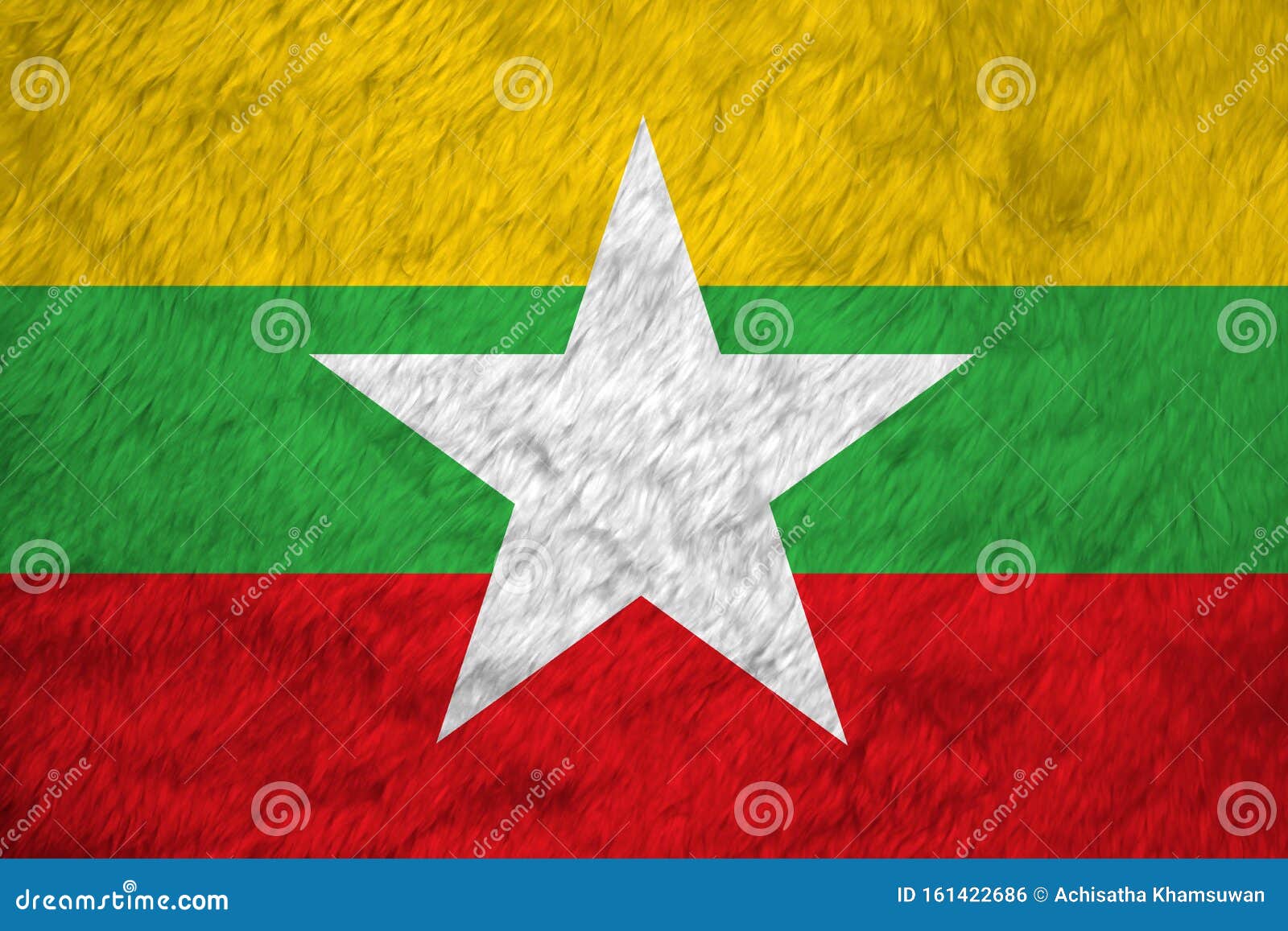red flag with one white star