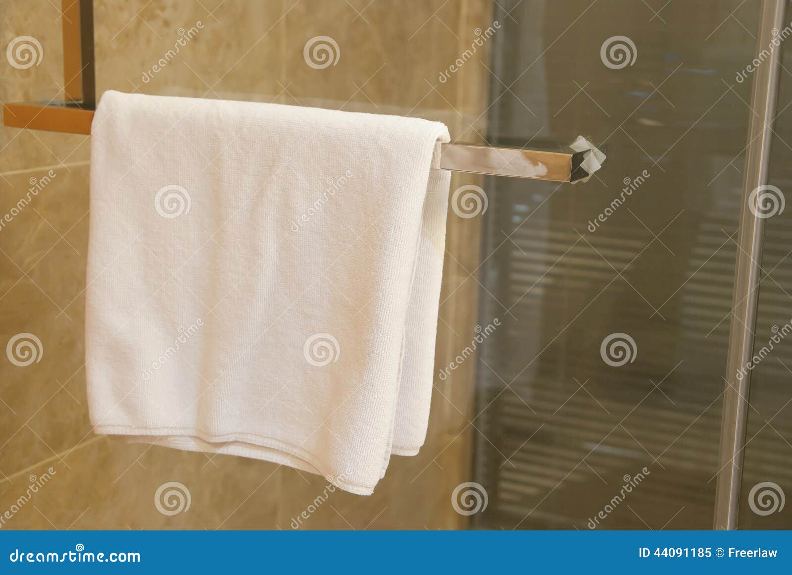Towel hanging on door stock image. Image of single, domestic 44091185