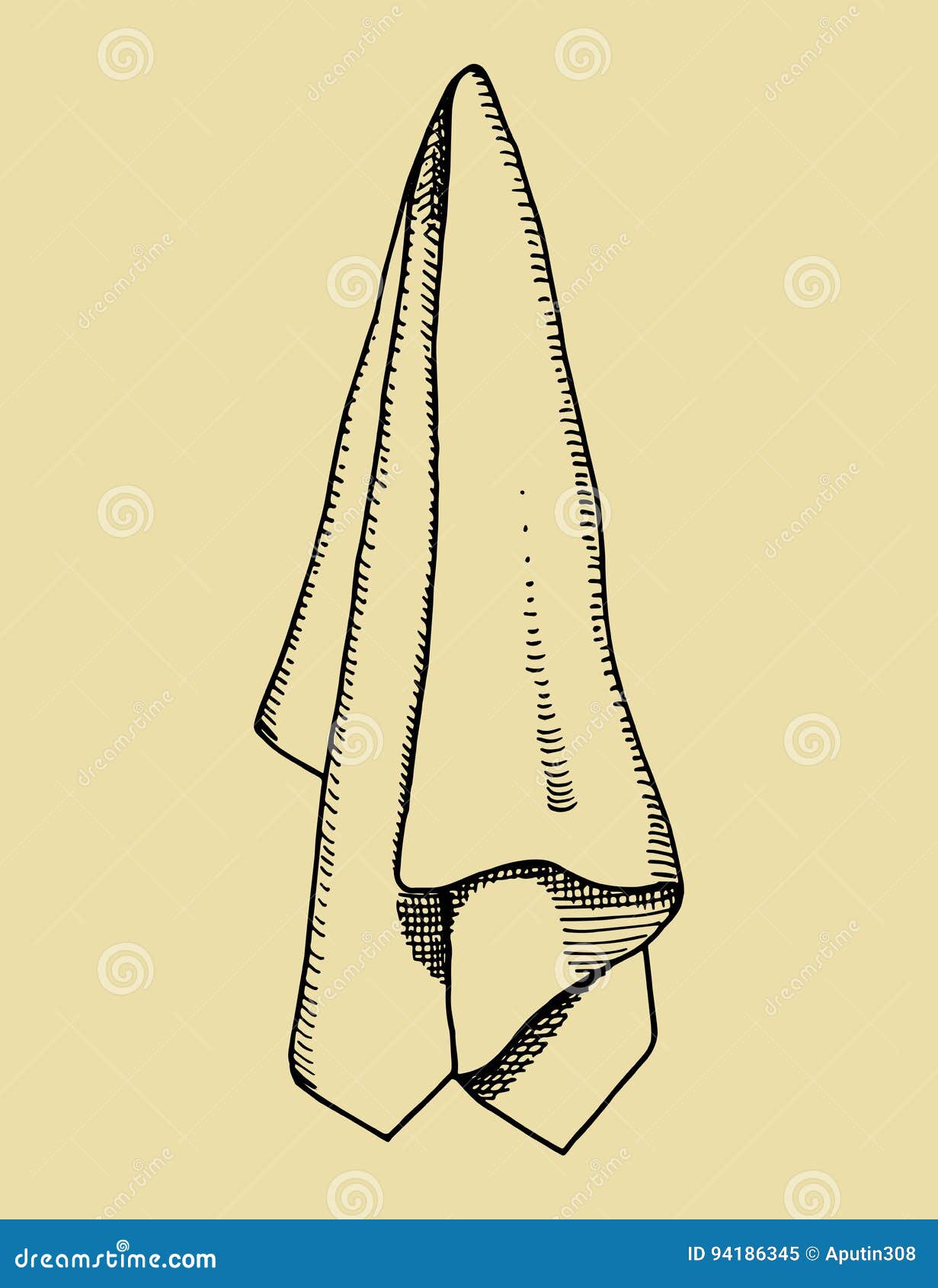 Towel on hanger sketch icon Royalty Free Vector Image