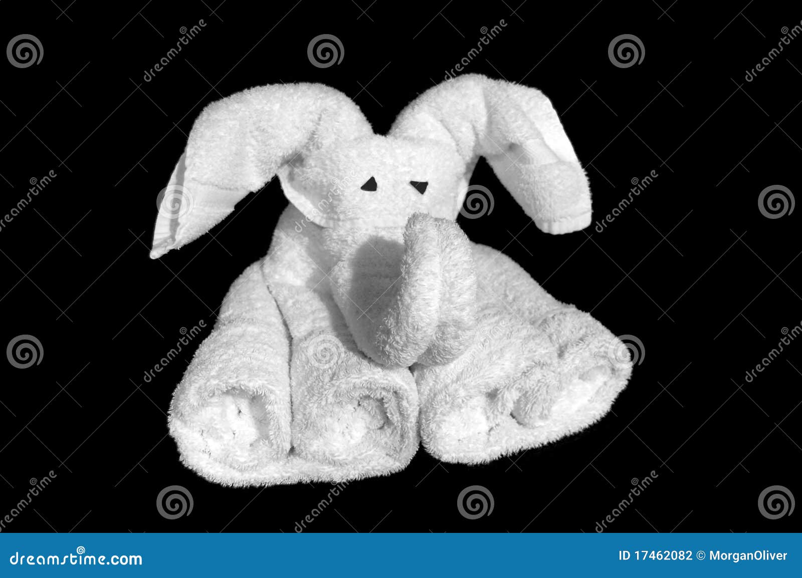 Towel Origami stock photo. Image of elephant, black, animals 17462082