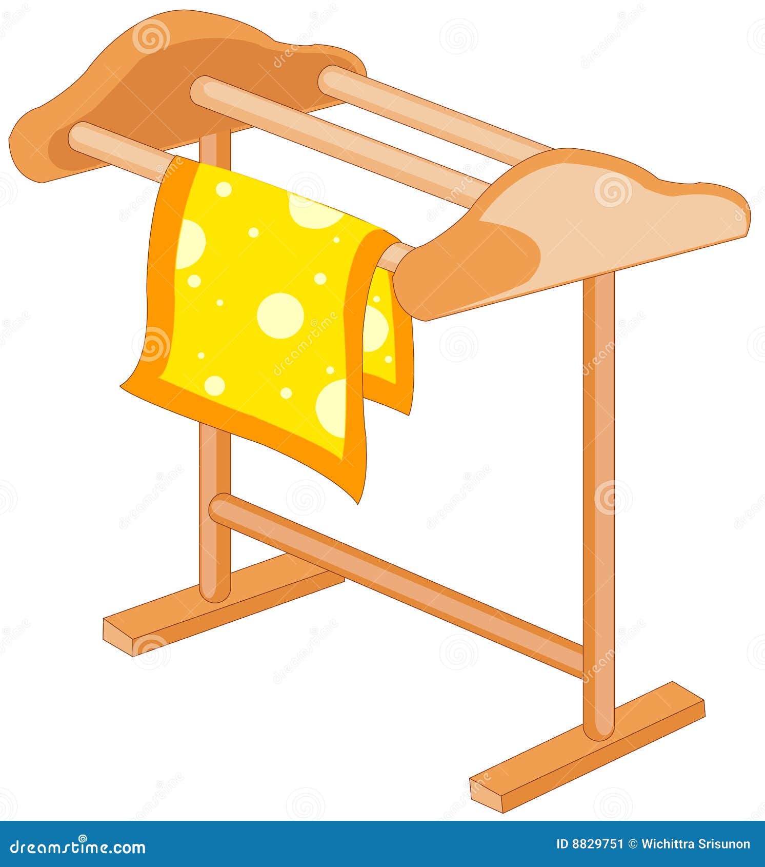 Towel rack stock illustration. Illustration of decor, clothes 8829751