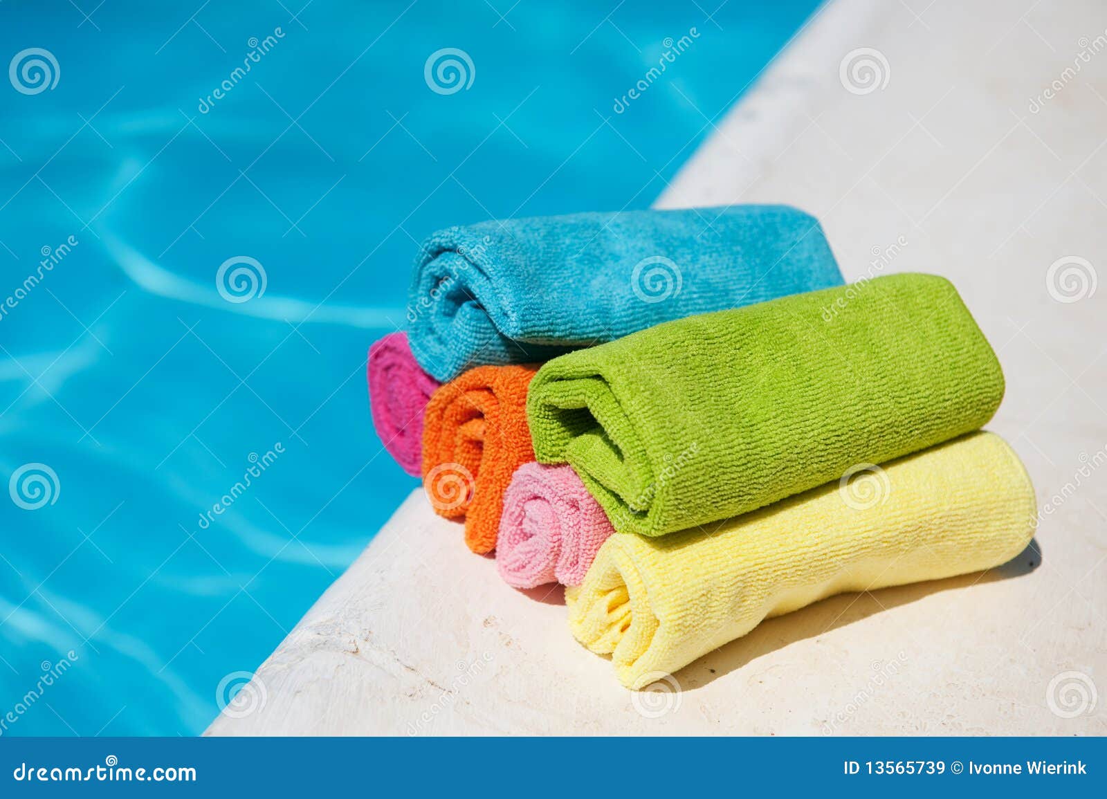 Towels Near the Swimming Pool Stock Image Image of pool, pink 13565739