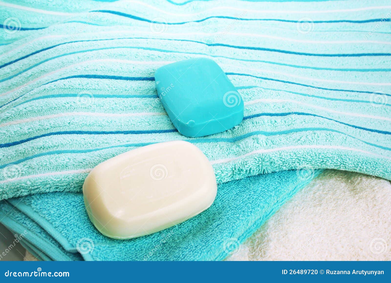 Towels and soaps stock photo. Image of massage, health 26489720