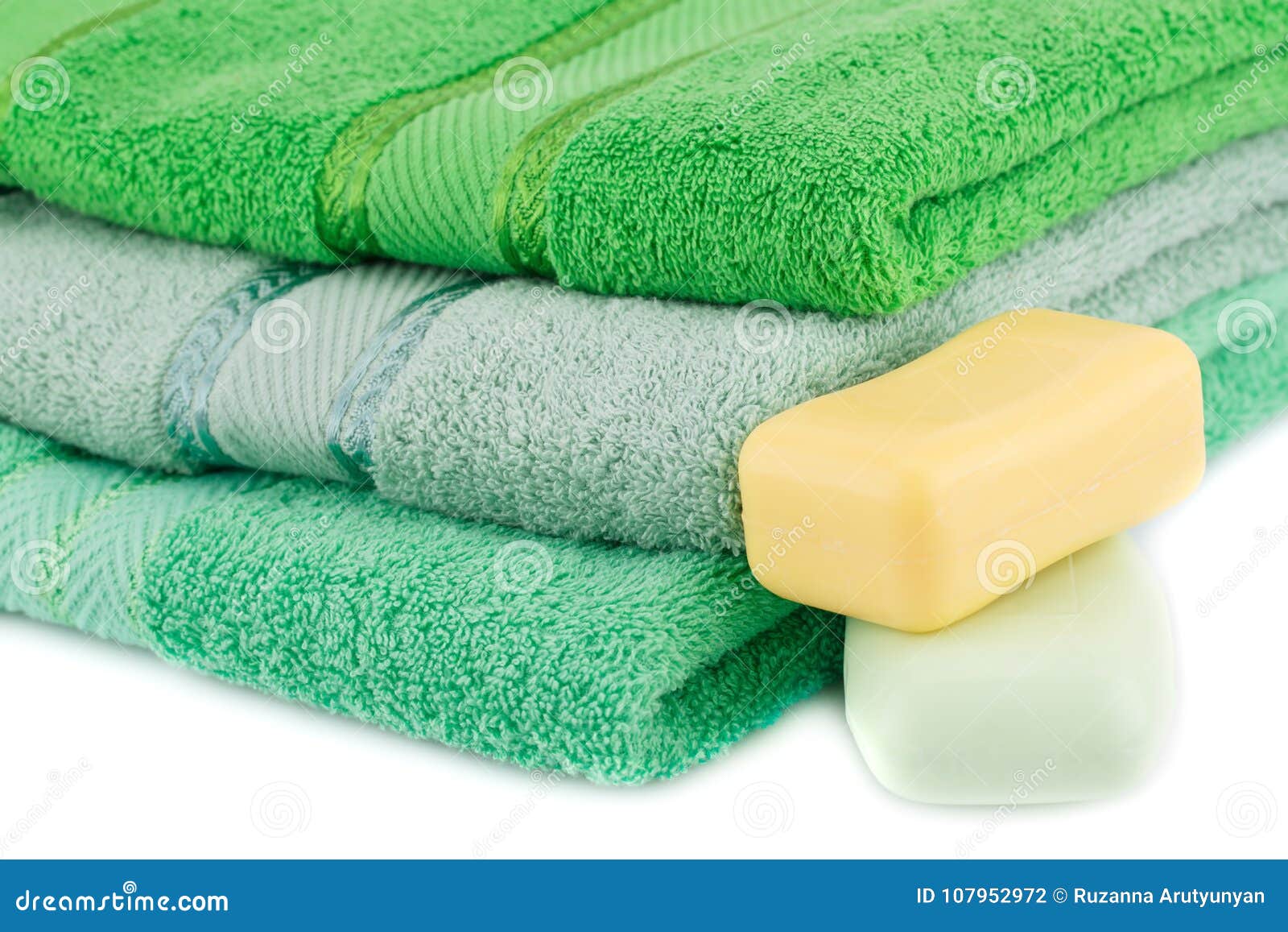 Towels and soaps stock photo. Image of bathroom, healthy 107952972