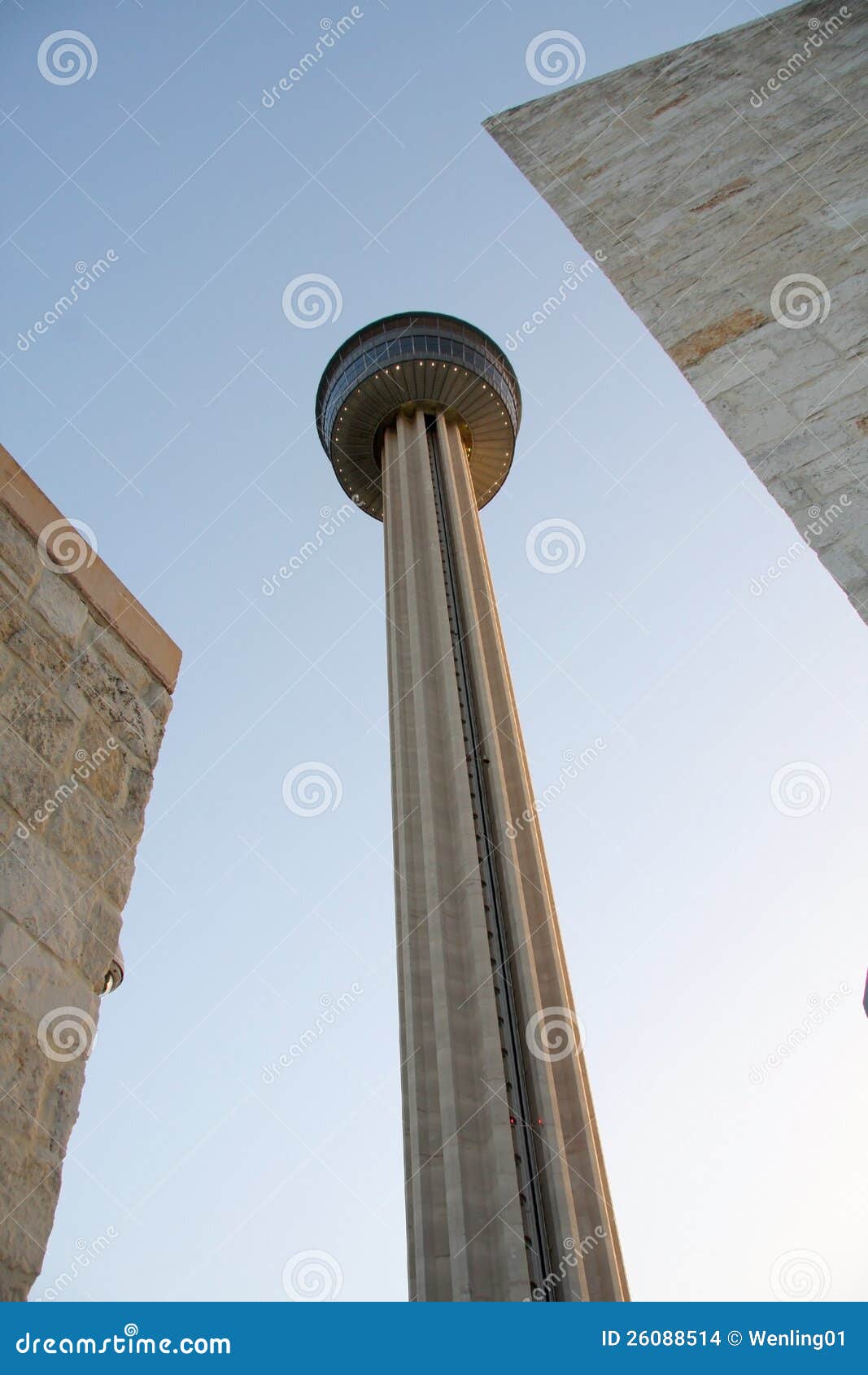 tower of the americas in sunset