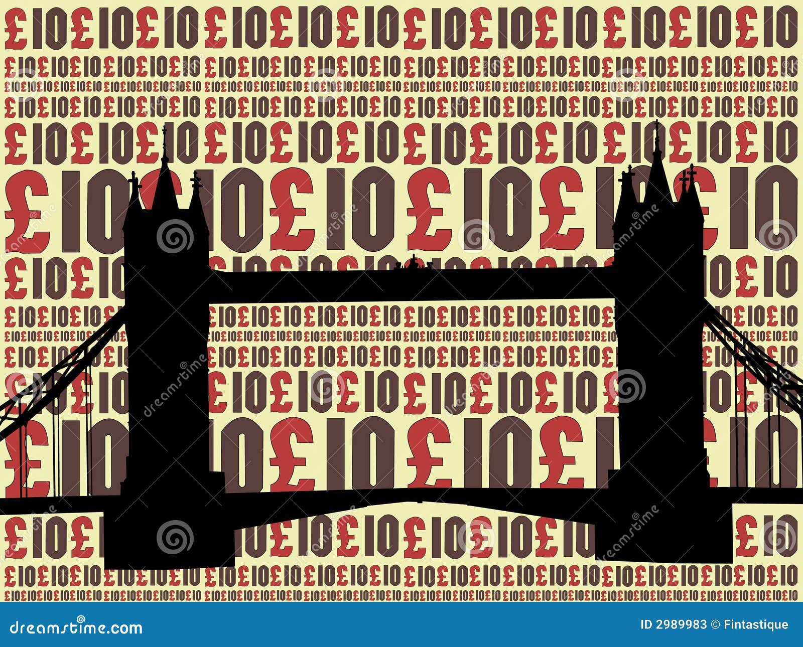 Tower bridge with currency stock vector. Illustration of cash 2989983