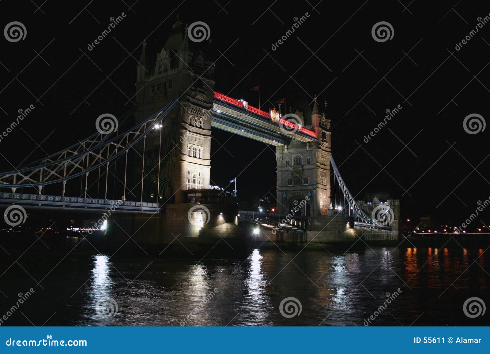 tower bridge at night