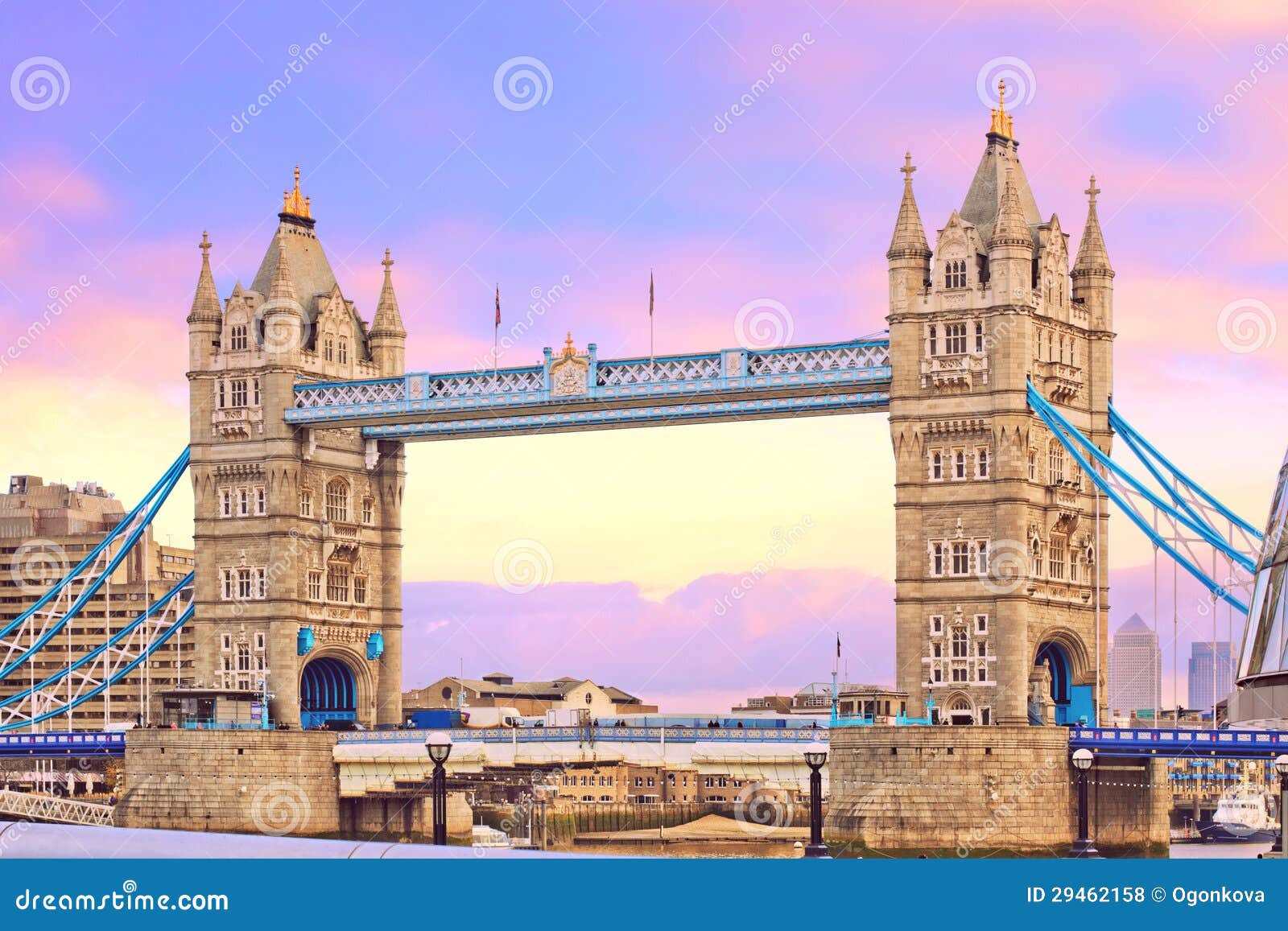 tower bridge at sunset. popular landmark in london, uk