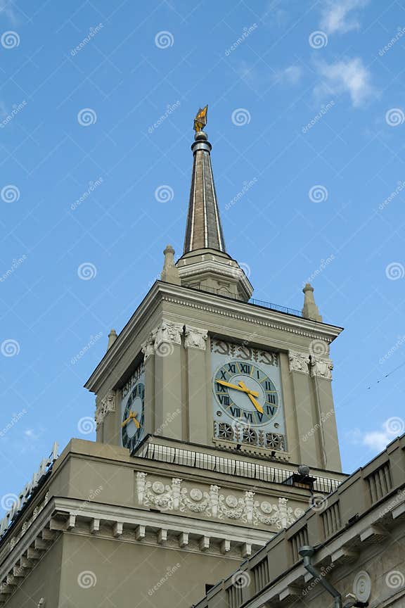 Tower with a clock stock photo. Image of hour, russia 5849826