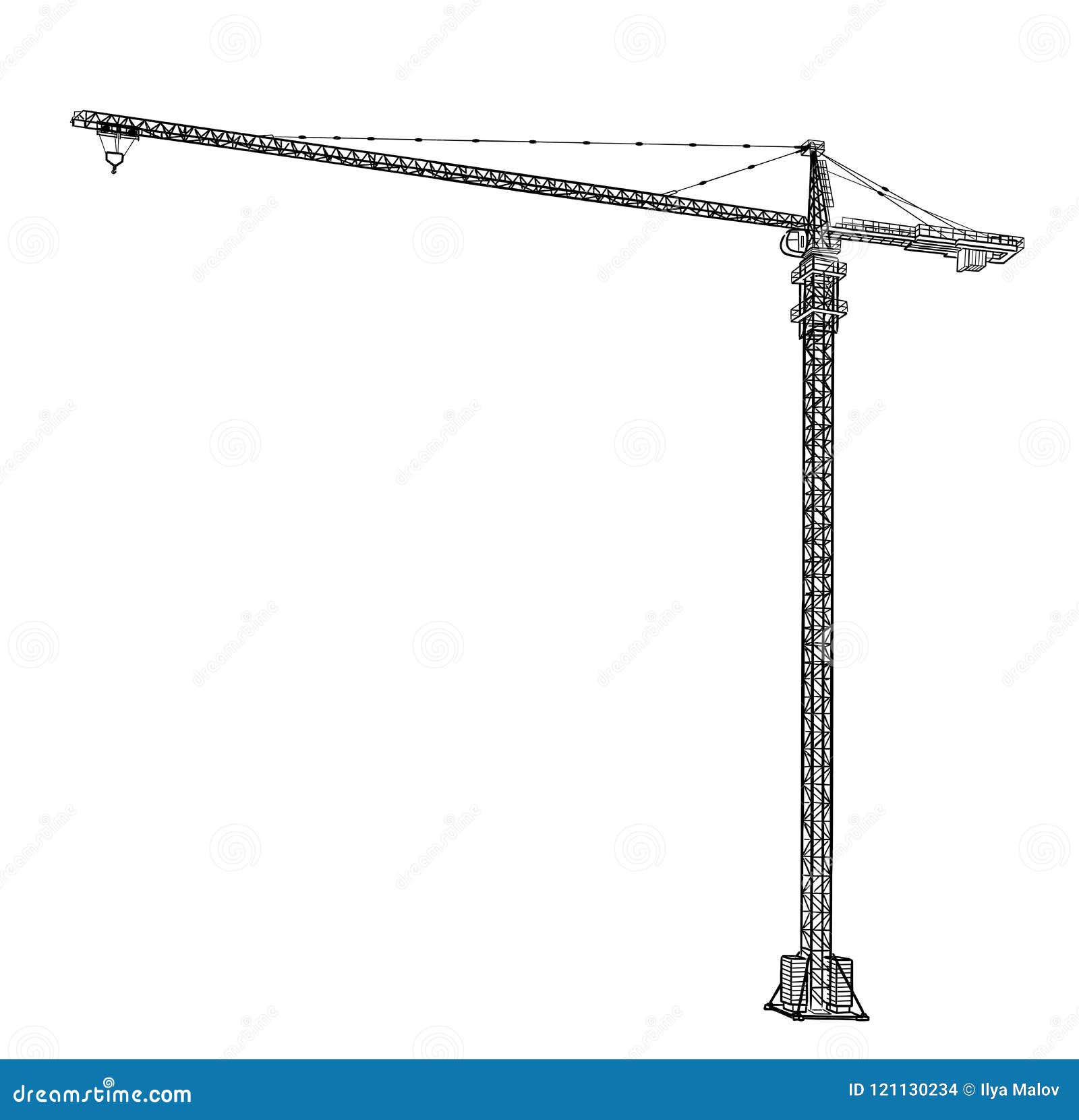 Tower Crane Drawing Stock Illustrations 1,273 Tower Crane Drawing