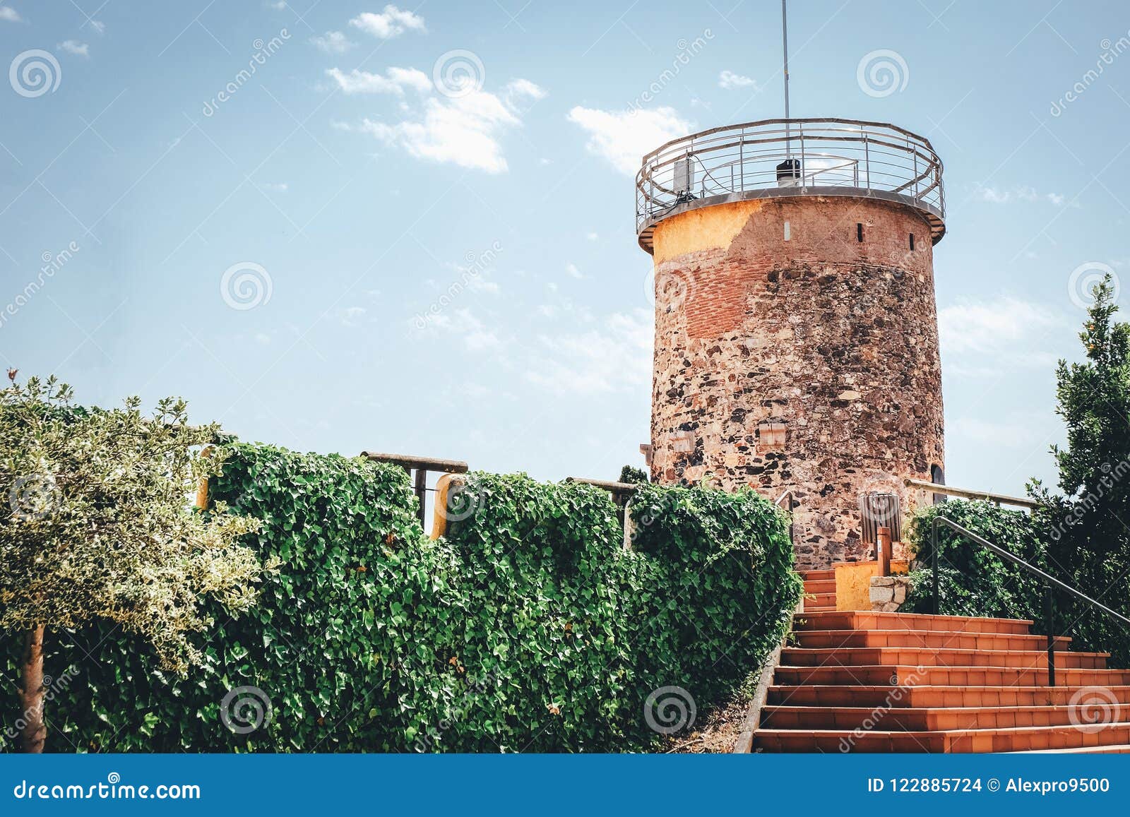 tower del castell in the town of malgrat del mar