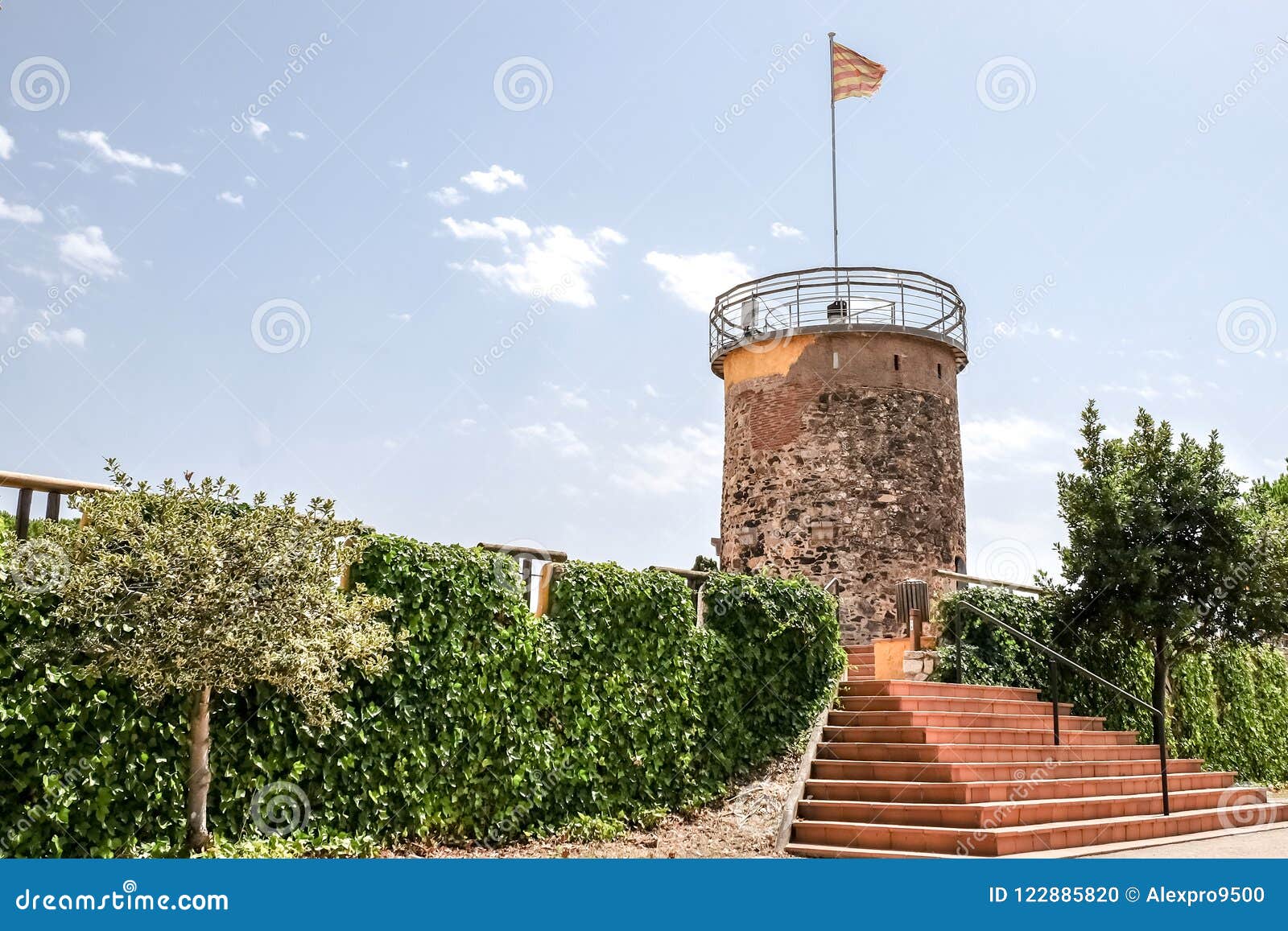 tower del castell in the town of malgrat del mar