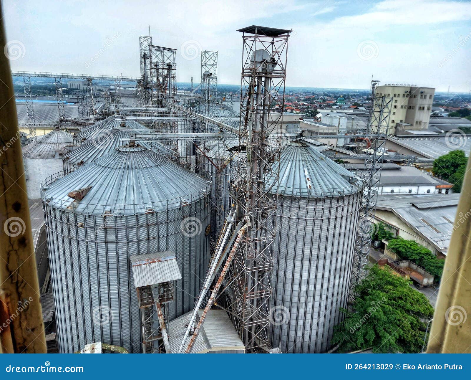 Tower of Feed Mill on Skyline View Stock Image Image of skyscraper