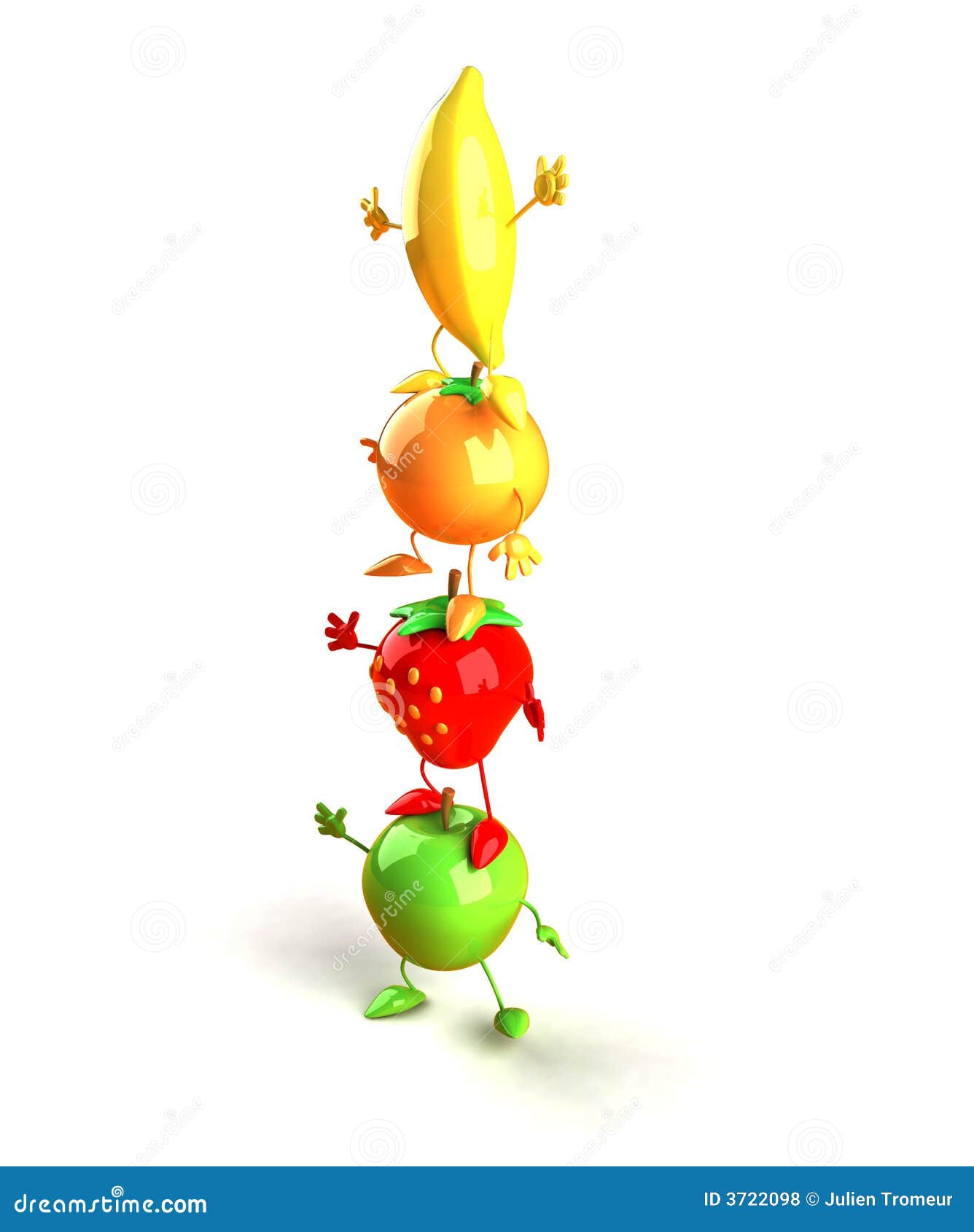 Tower of fruits stock illustration. Illustration of fresh 3722098