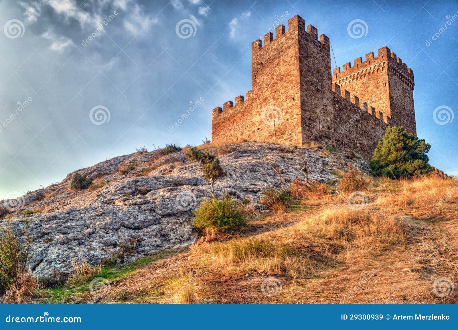 tower of genoa fortress in sudak crimea