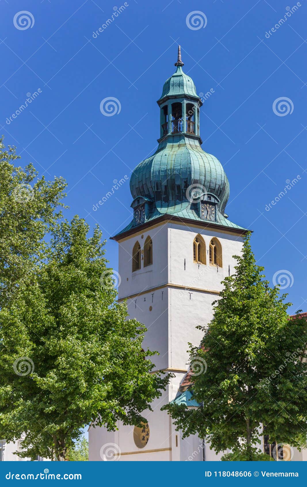 tower of the jacobi church in herford