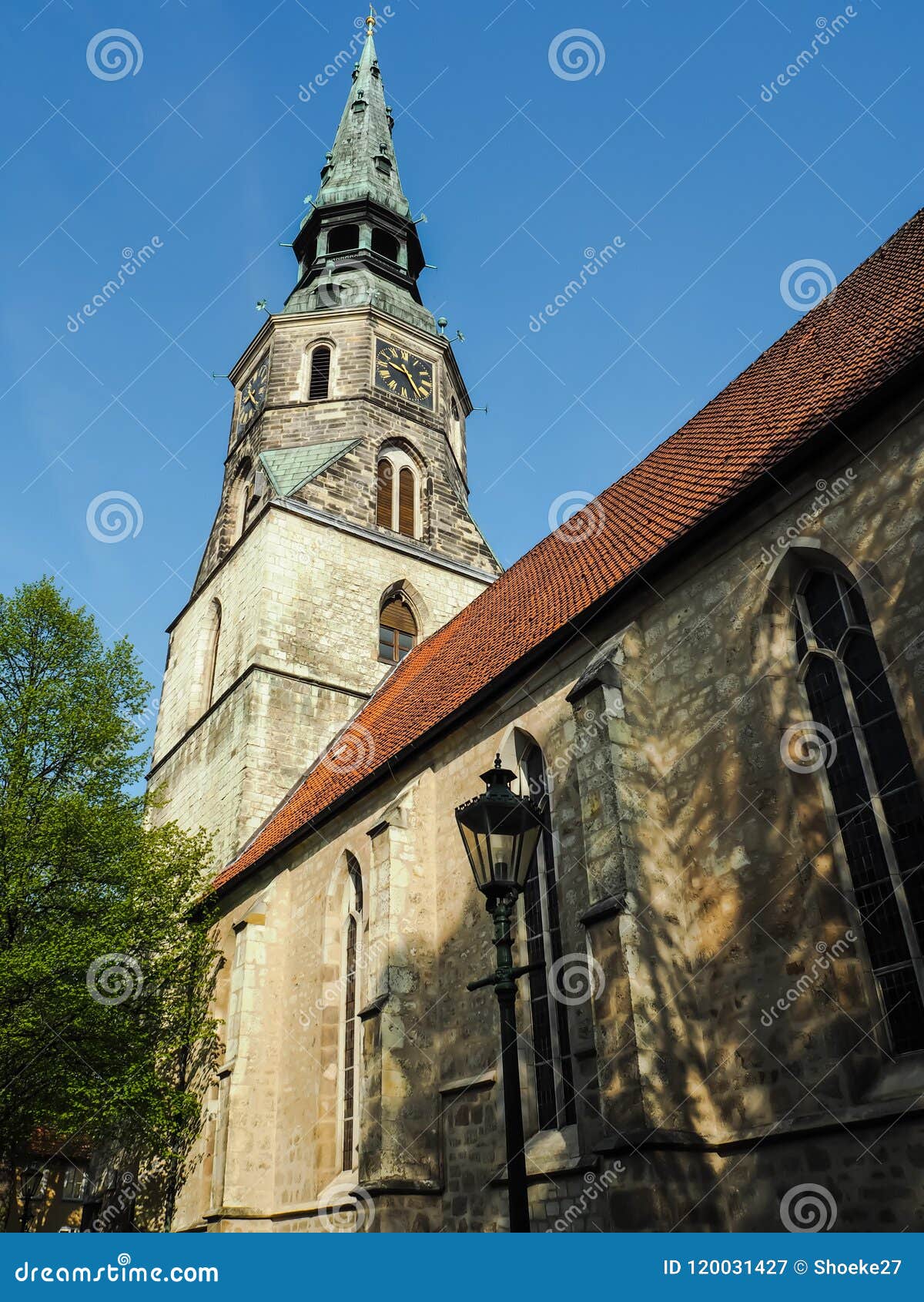 The Tower Of The Kreuzkirche, The Oldest Church In Hannover Stock ...