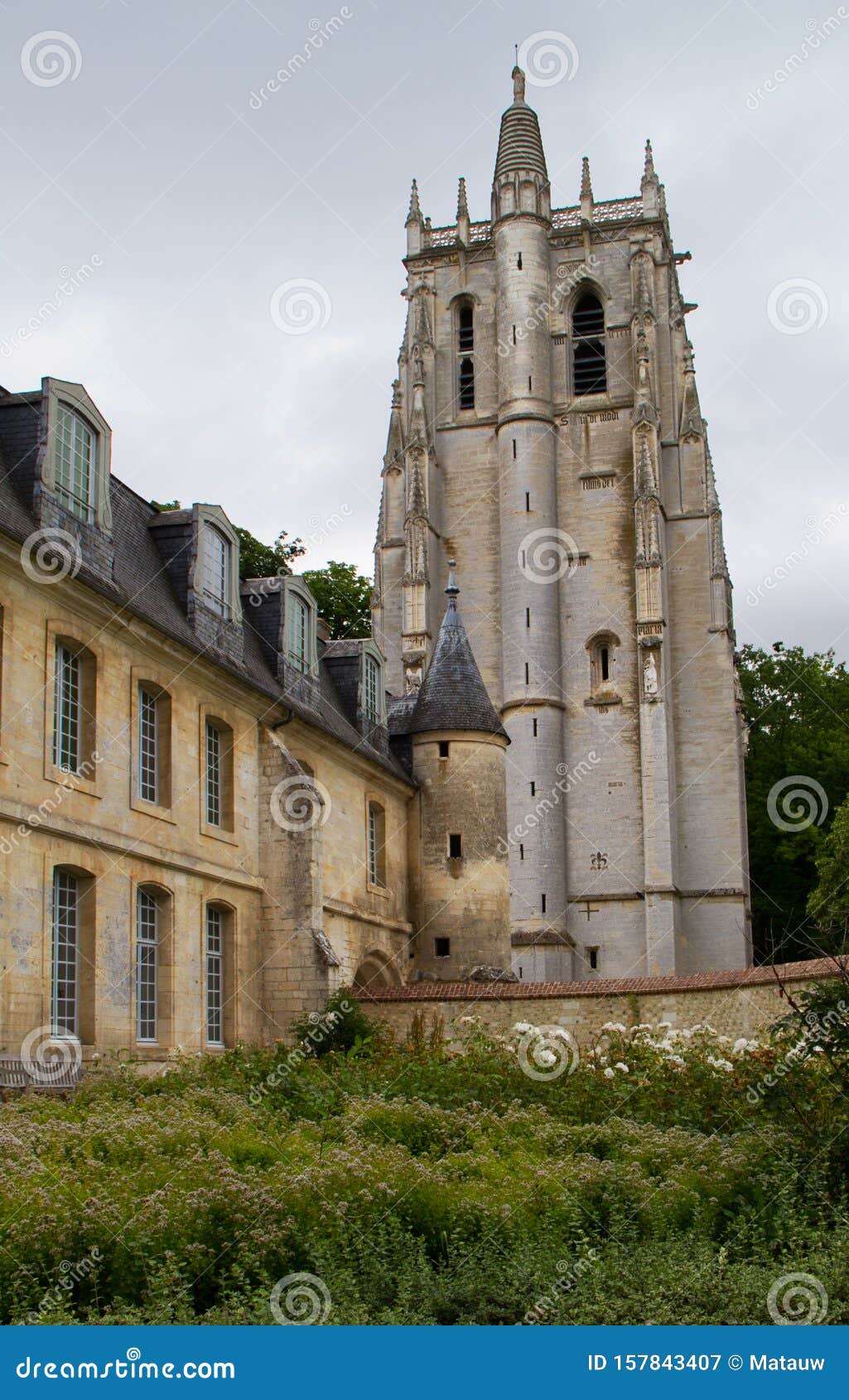 tower and monastry in france