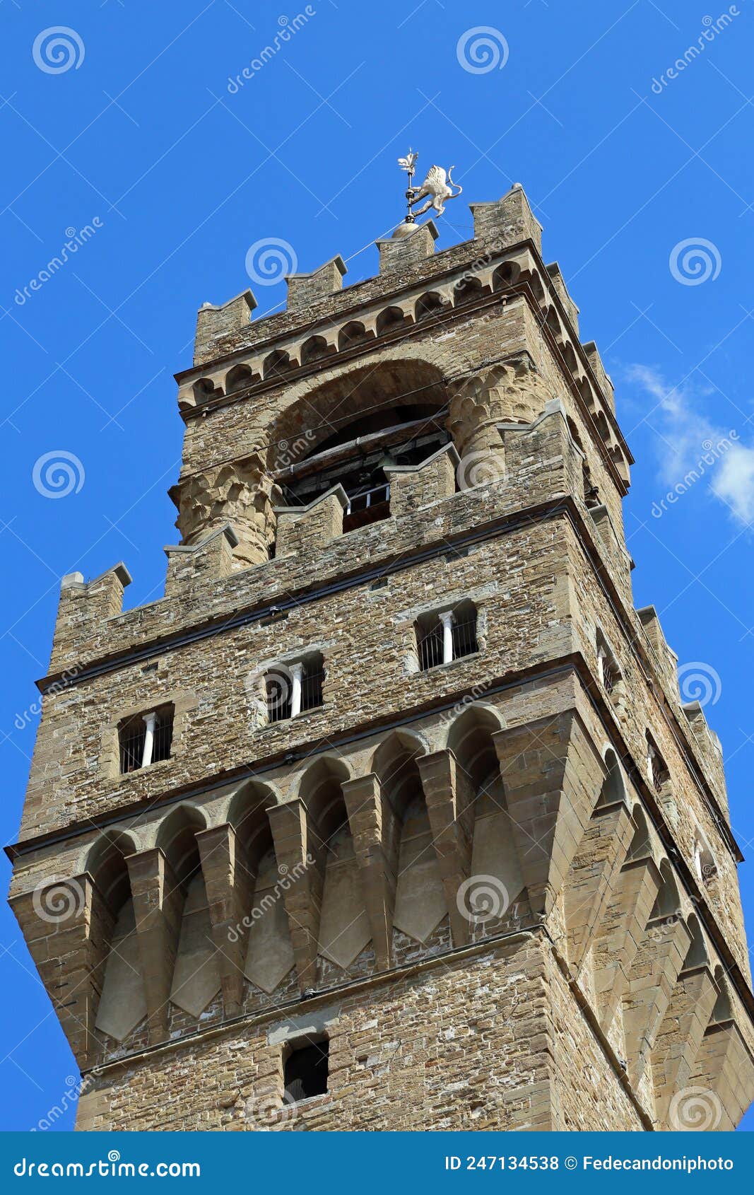 tower of palazzo vecchio called torre di arnolfo di cambio in fl