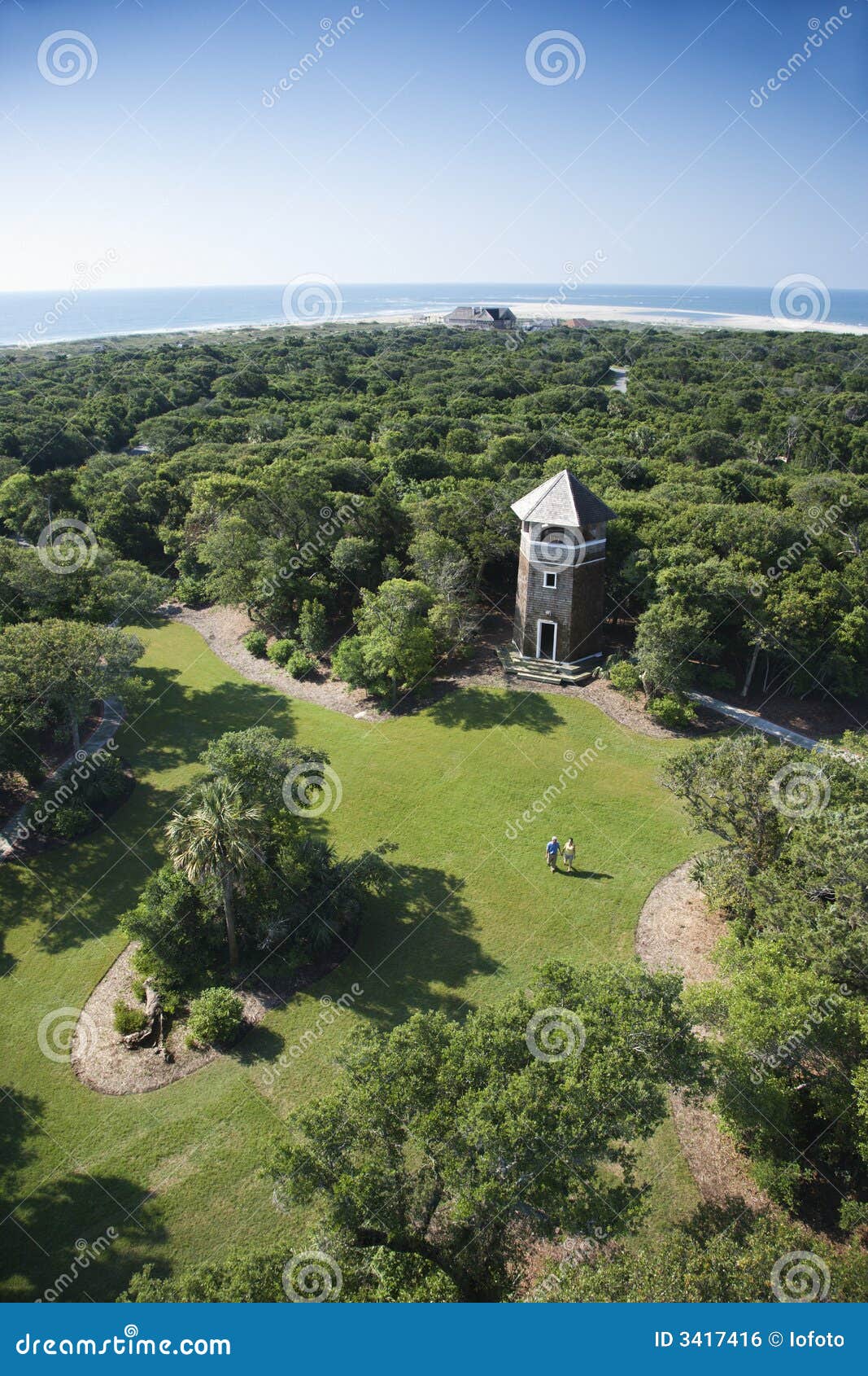 Tower in park. stock photo. Image of vertical, couple 3417416