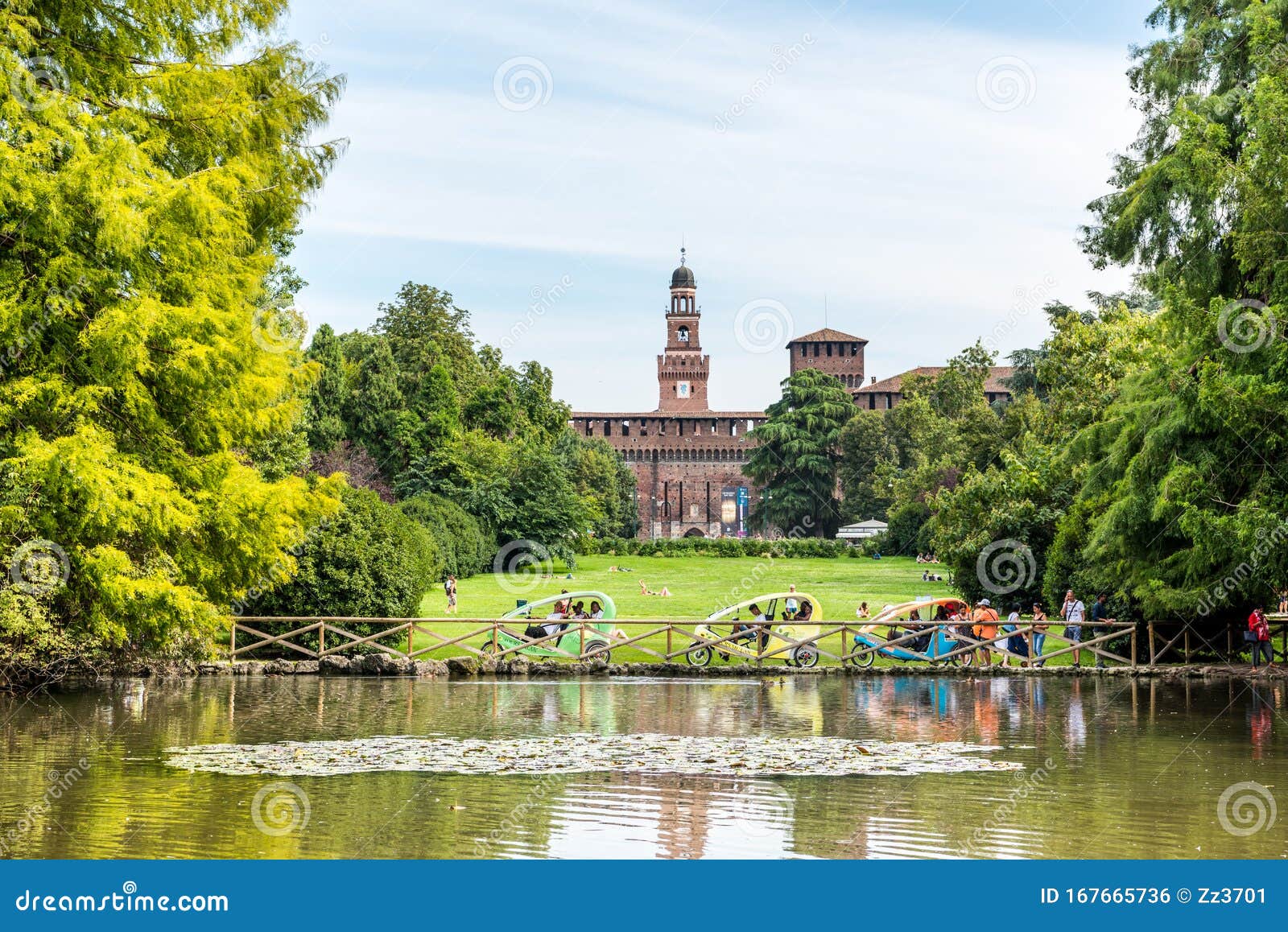 Tower of Sforza Castle Castello Sforzesco, Built in the 15th Century by ...