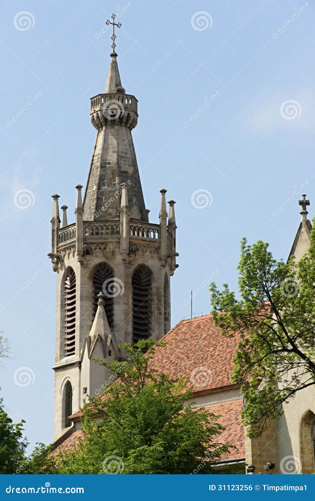 Tower of St. Michael Church, Sopron Stock Photo Image of ground, park
