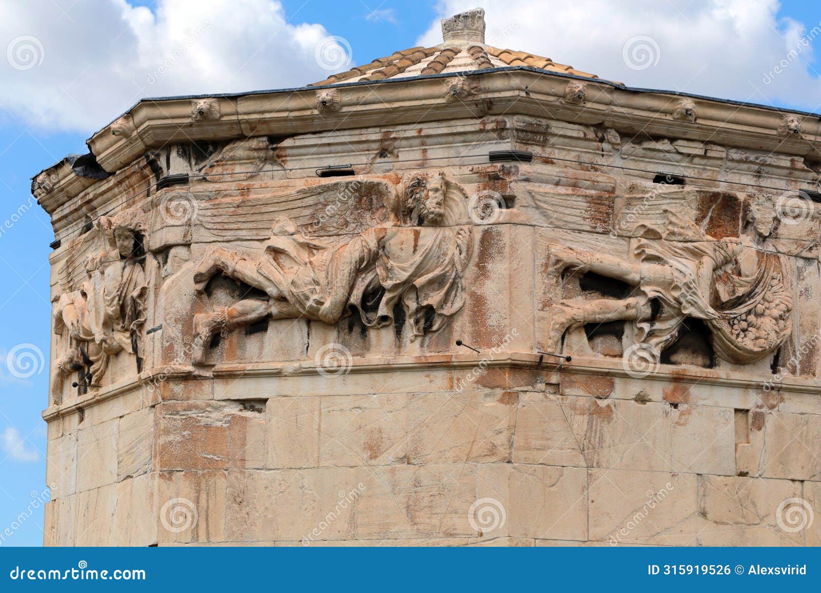 tower of the winds, roman agora, athens, attica, greece.