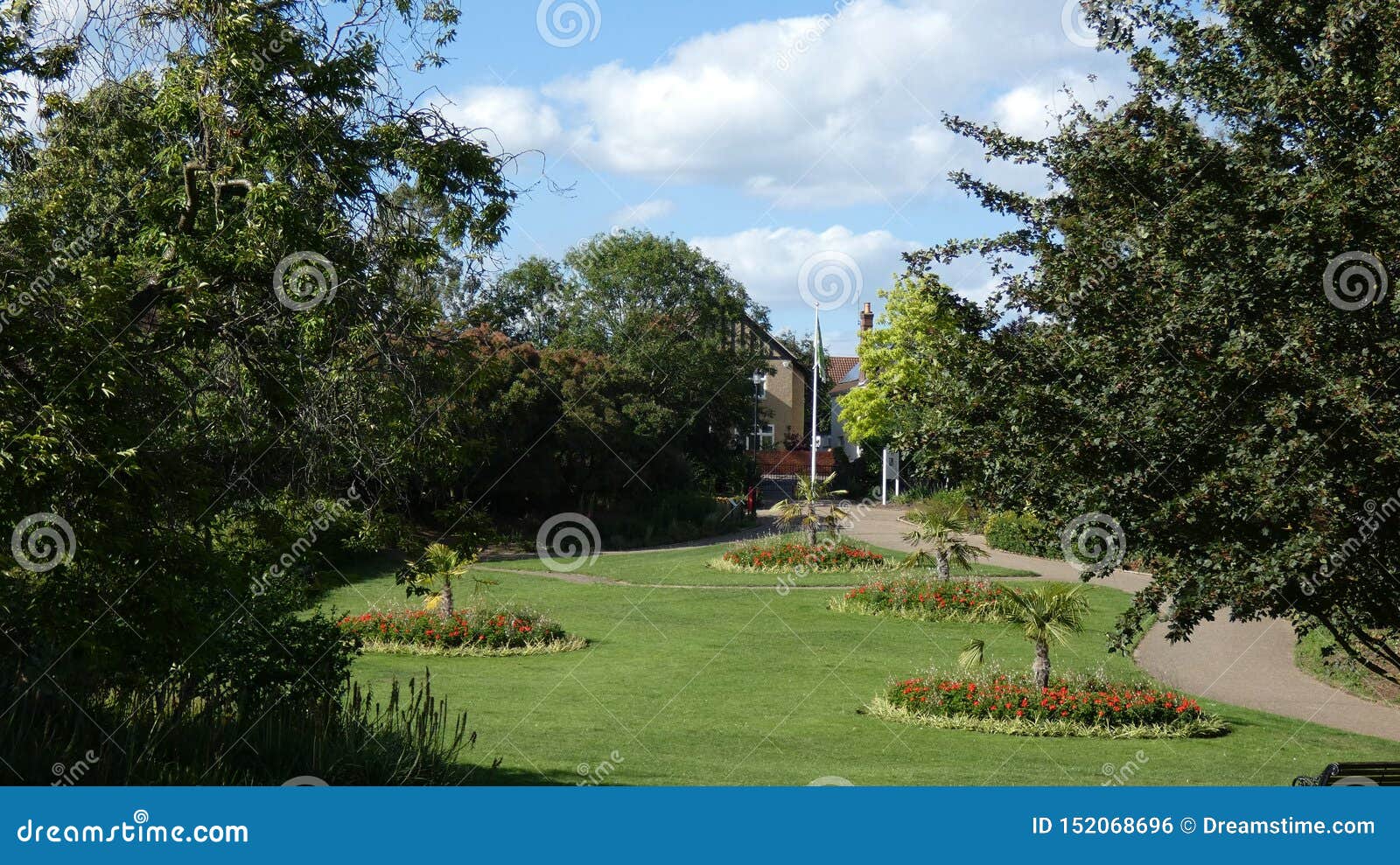 Tower Flower Gardens in Chelmsford Stock Photo Image of beds, green