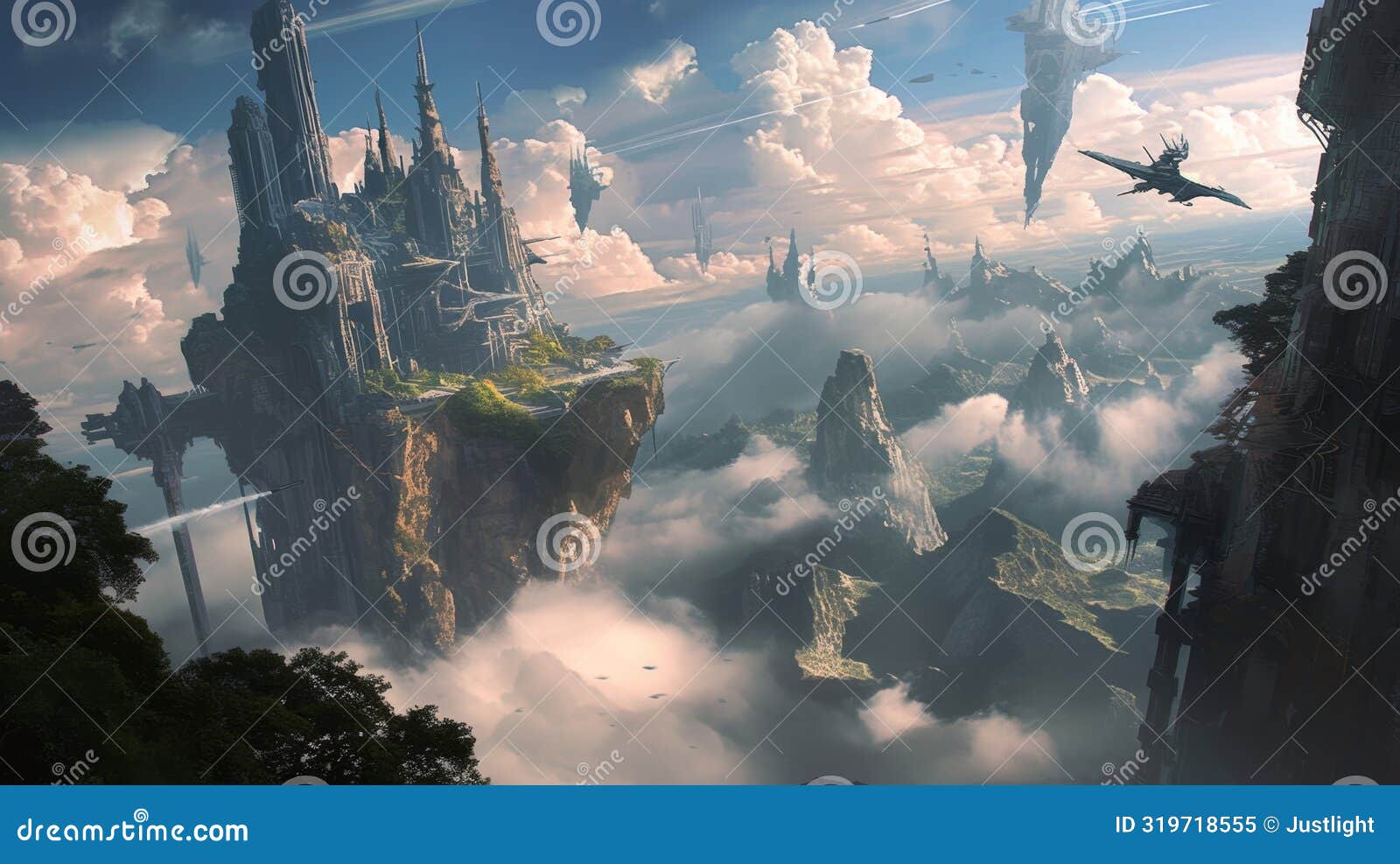 towering skyscrs pierce the clouds their unique s hinting at advanced technology and innovative architecture