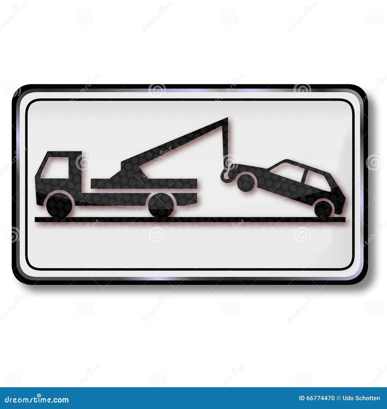 Towing The Car And Trailers Vector Illustration