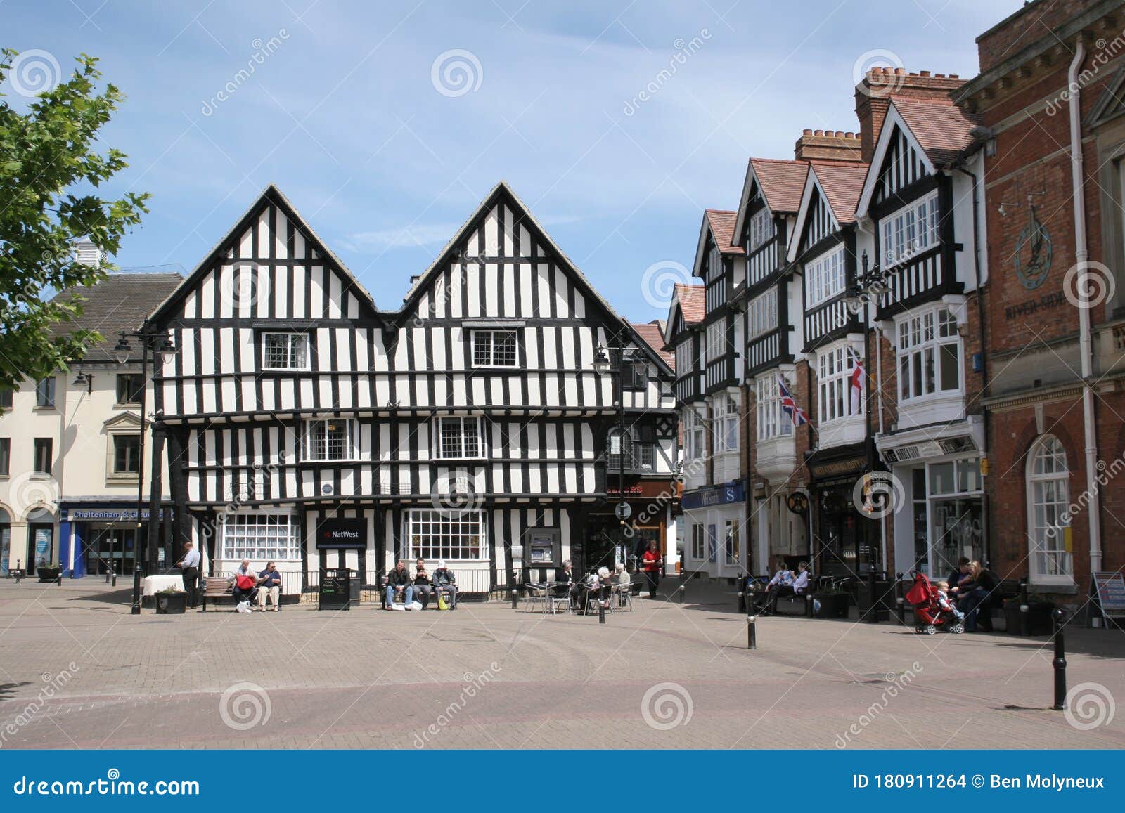 The Town Centre, Evesham, Worcestershire, UK Editorial Stock Image