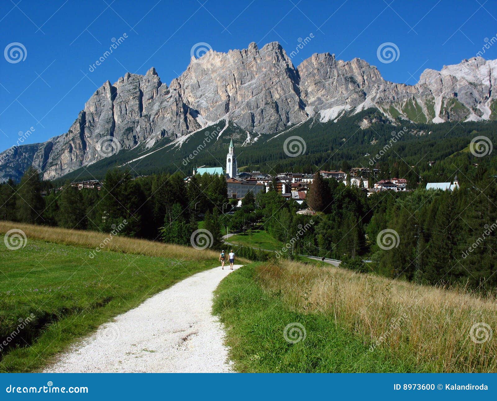 the town of cortina d'ampezzo in the dolomites