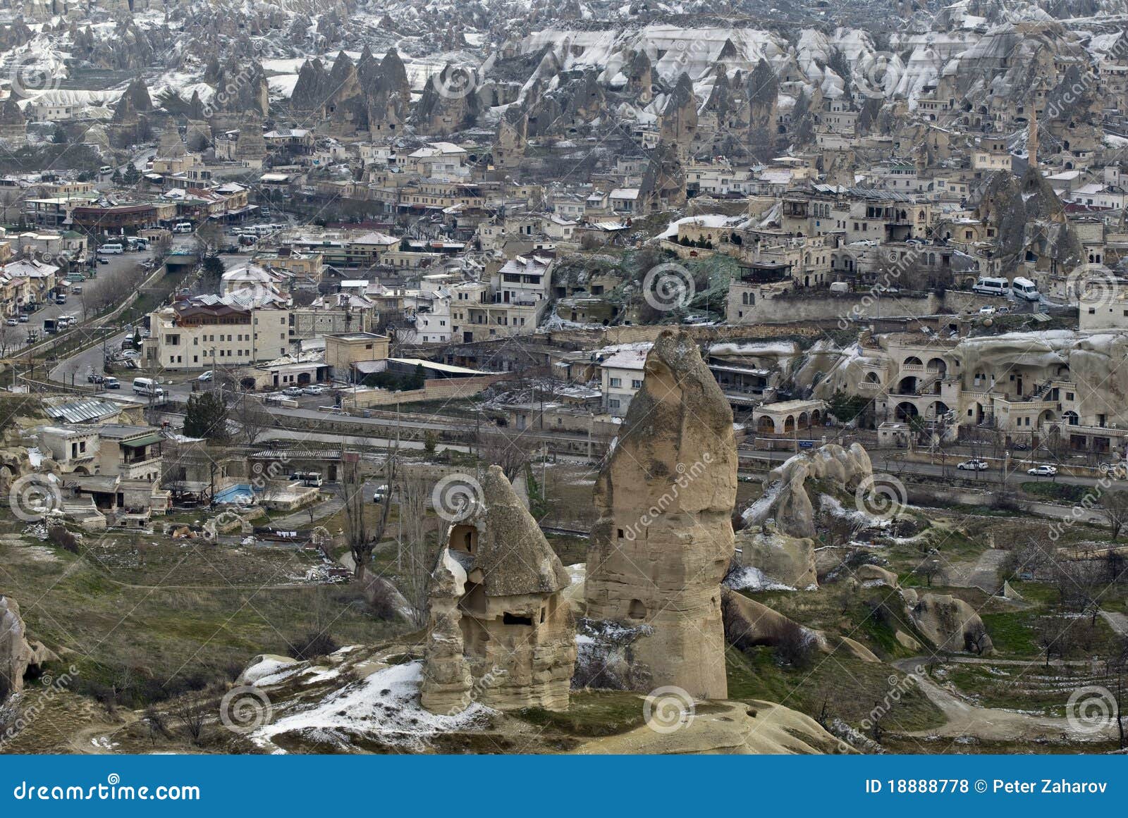 Town Goreme. Cappadocia, Turkey. Stock Photo Image of asia, tufa