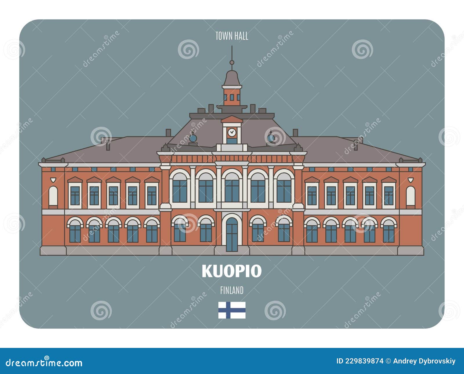 Town Hall in Kuopio, Finland. Architectural Symbols of European Cities ...